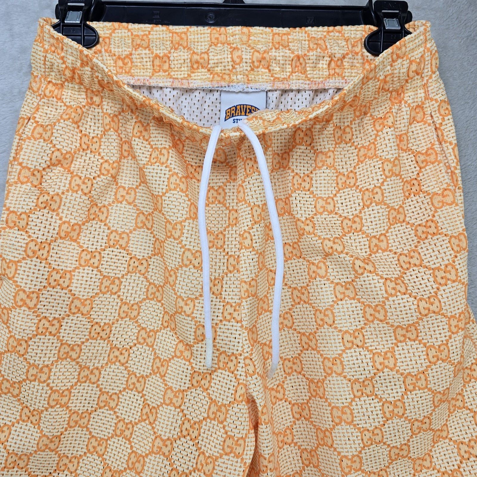 Bravest Studios Bravest Studios Mesh Shorts Mens Small GG Orange AOP Size US 28 / EU 44 - 2 Thumbnail