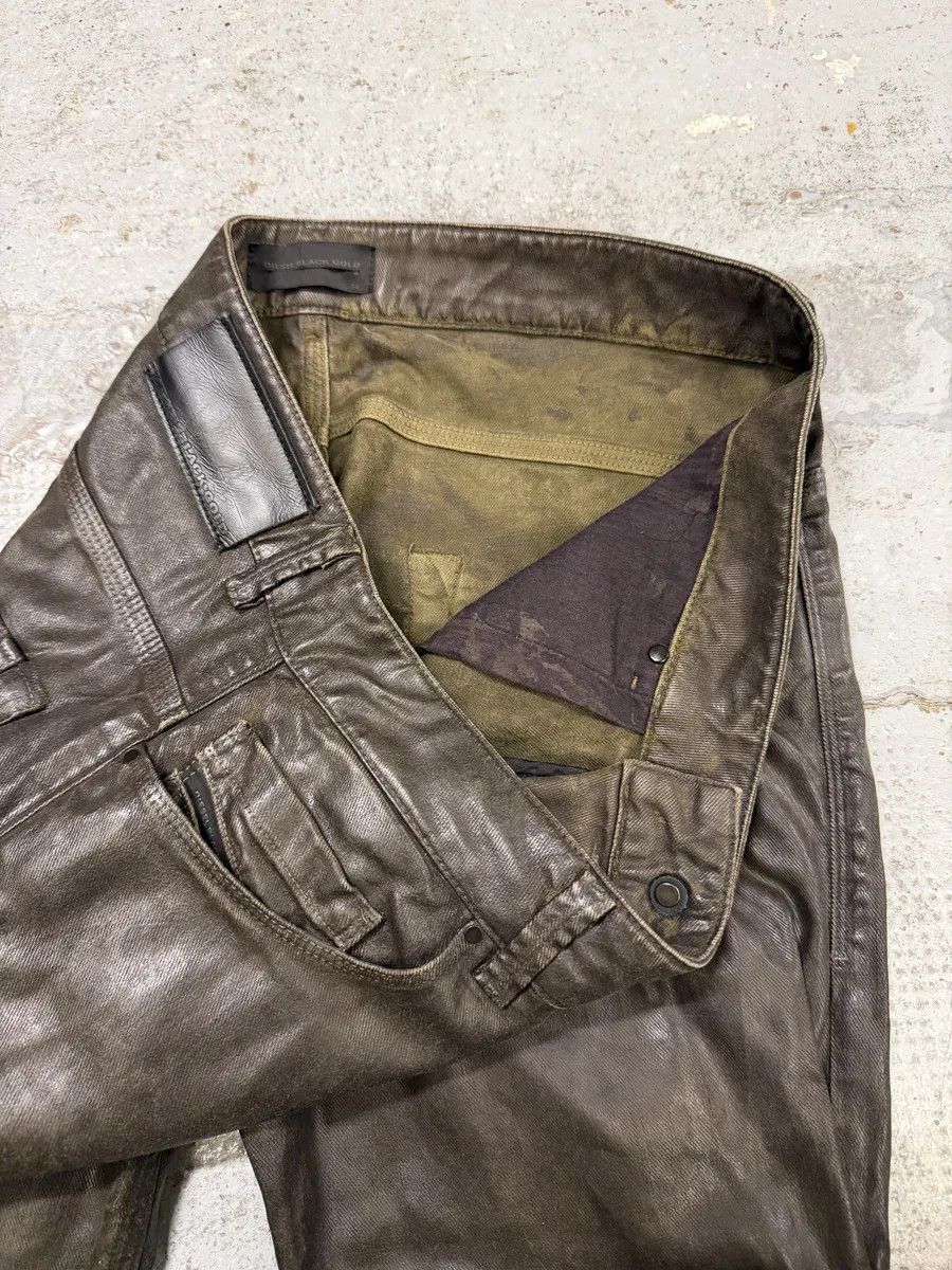 Diesel Diesel Black Gold Brown Cow Leather Dark Pants Size US 31 - 12 Thumbnail