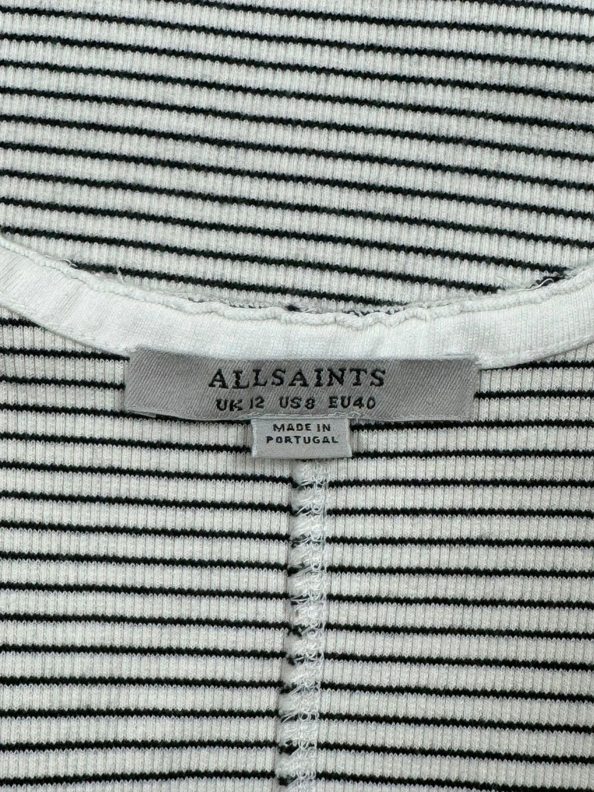 Allsaints Allsaints Alicia Striped Bodycon Dress Full Zip UK12 EU40 Size M / US 6-8 / IT 42-44 - 11 Thumbnail
