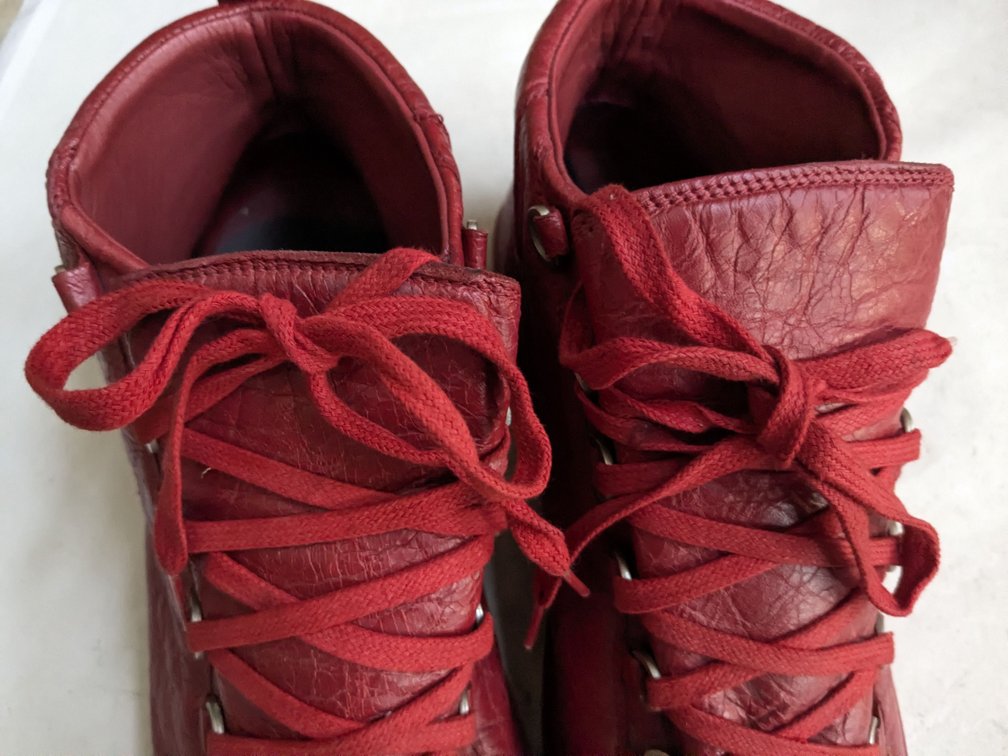 Balenciaga Balenciaga Arena Sneakers Red 11 High Tops Leather Size US 11 / EU 44 - 7 Thumbnail