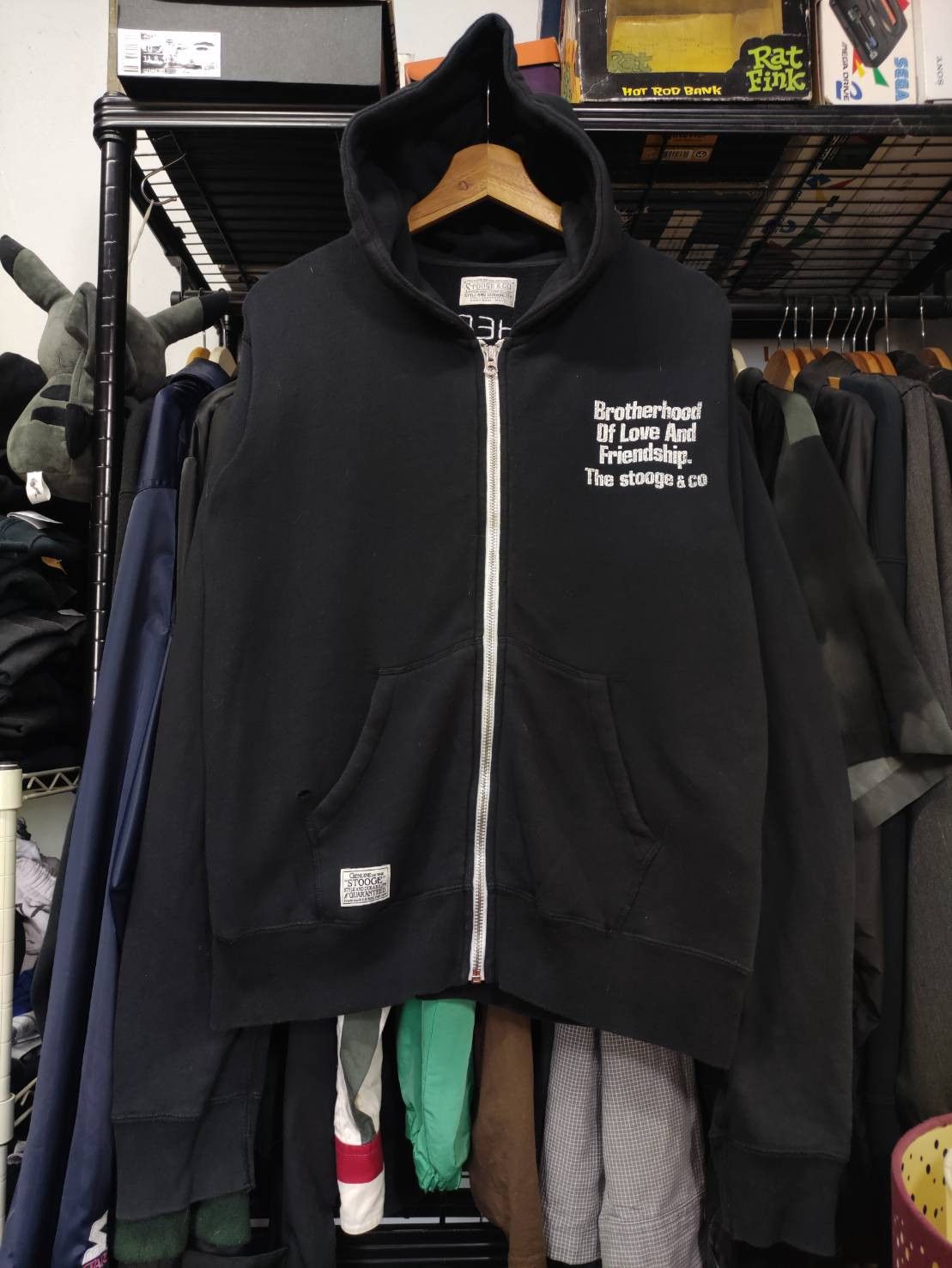 Japanese Brand Stooge & Co Virgin Mary Chain Stitch Embroidery Hoodies Size US M / EU 48-50 / 2 - 2 Thumbnail
