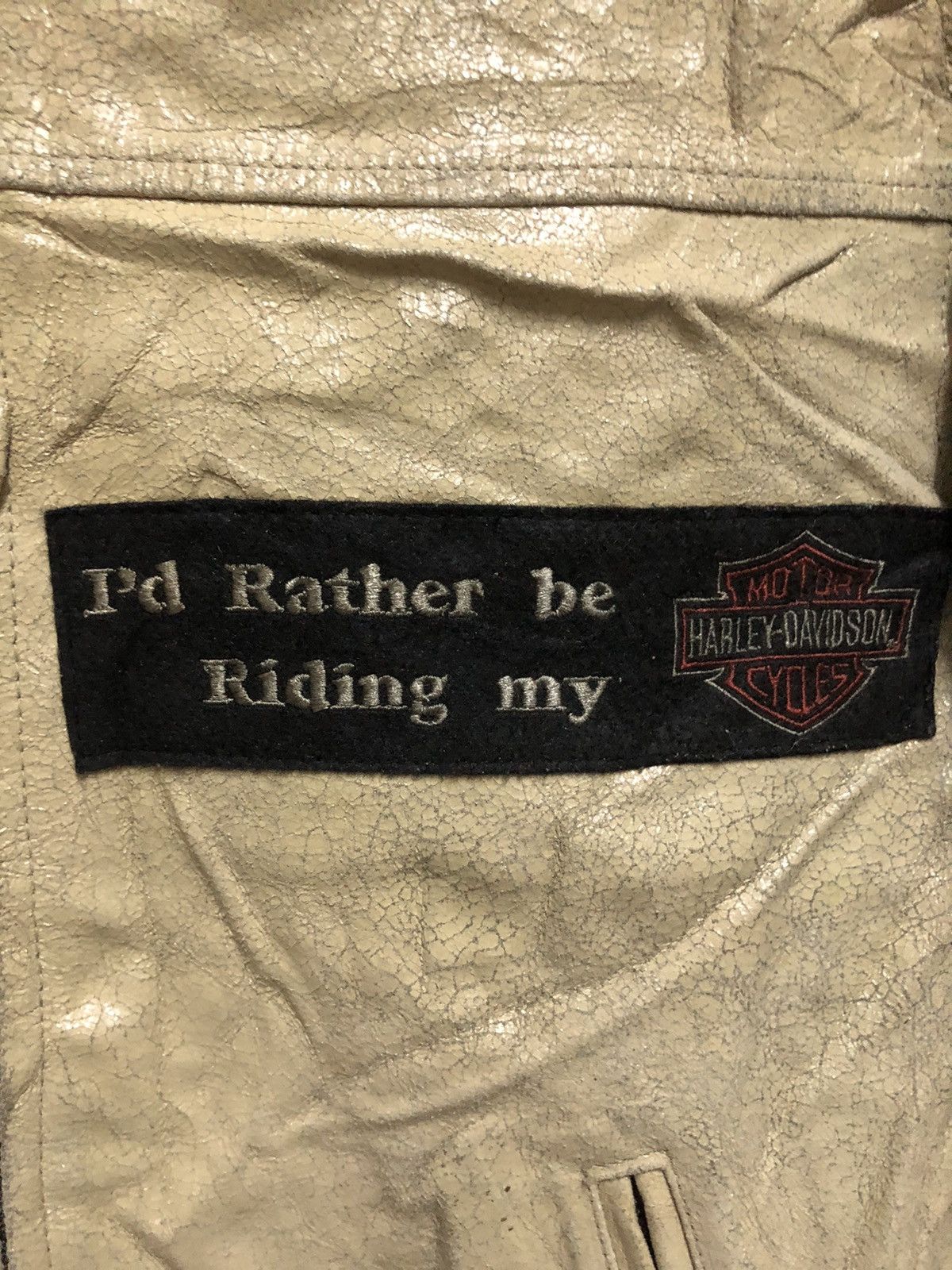 Harley Davidson × Vintage Vtg leather jacket harley davidson Size US L / EU 52-54 / 3 - 5 Thumbnail