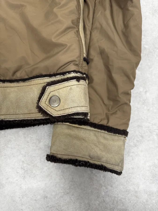 Dolce & Gabbana 2000s Dolce & Gabbana Olive Green Nylon Lambskin Leather Jacket Size XS / US 0-2 / IT 36-38 - 9 Thumbnail