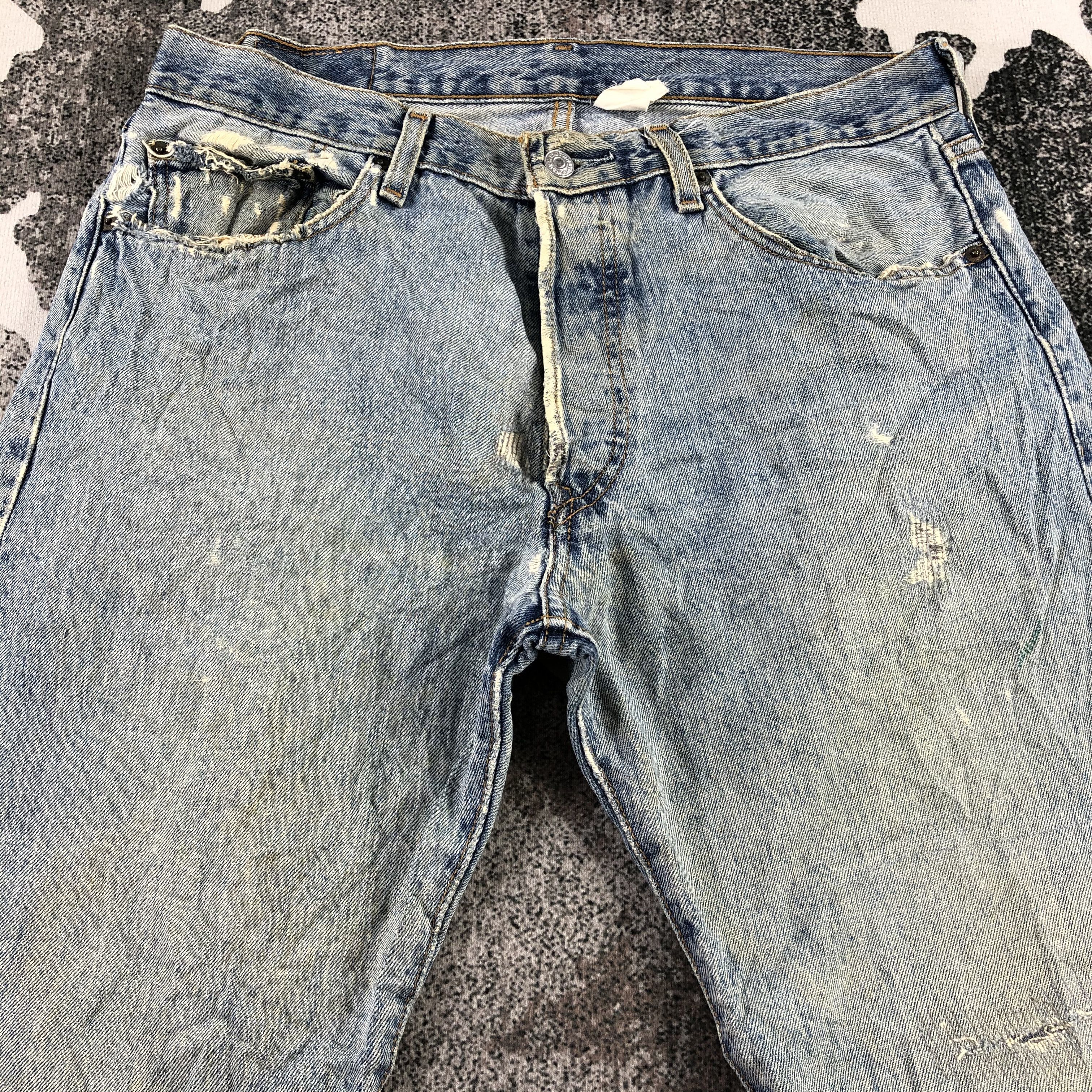 Levi's Vintage Levis 501 Jeans Dirty Wash Denim Kj1412 Size US 34 / EU 50 - 3 Thumbnail