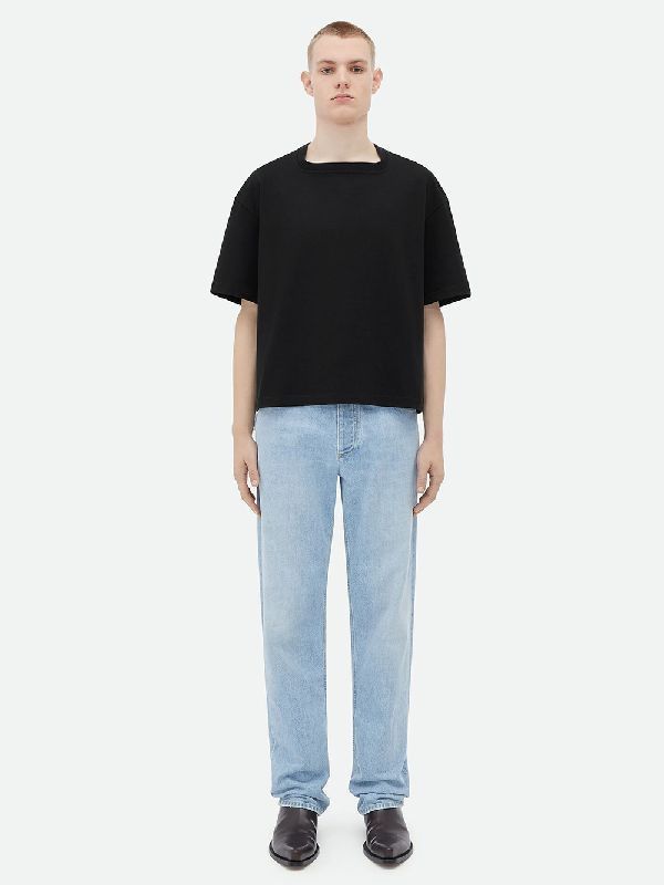 Bottega Veneta o1loc1c0825 734095 Relaxed Fit Heavy Jersey T-Shirt in Black Size US S / EU 44-46 / 1 - 2 Thumbnail