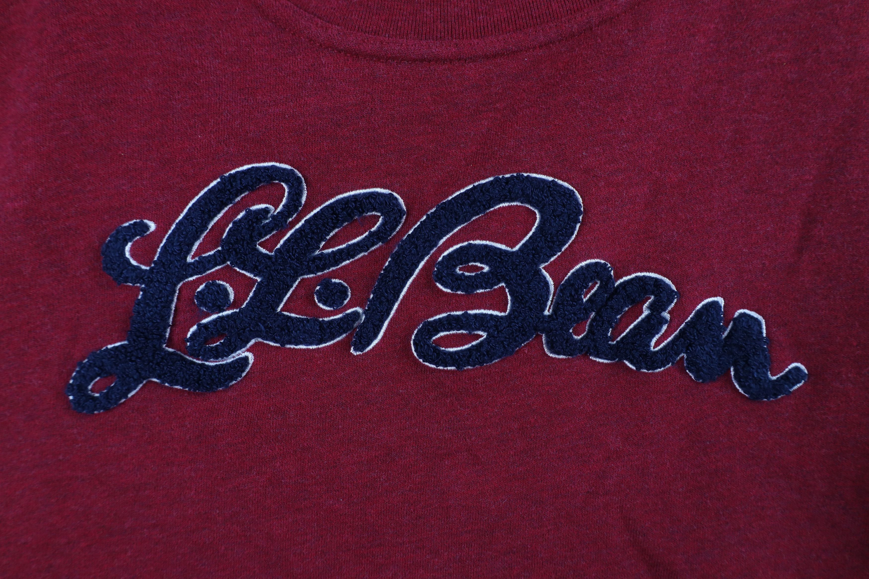L.L. Bean × Vintage Vintage Y2K LL Bean Script Felt Letter Sweatshirt Red Size 3XL / US 20-22 - 4 Thumbnail