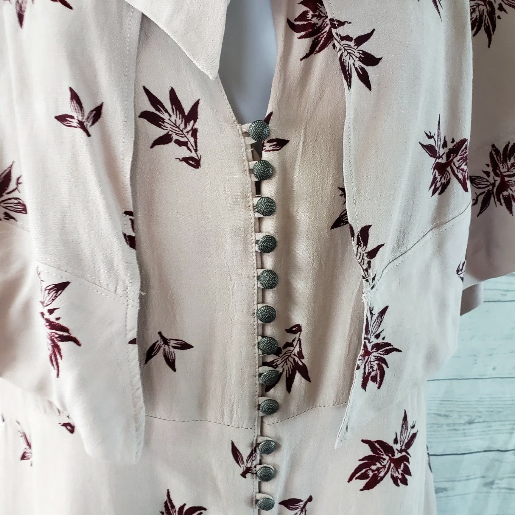 Free People Free People Romper Women's Stealing Kisses Purple Floral Rayon Blend S Small romper Size 28" / US 6 / IT 42 - 3 Thumbnail