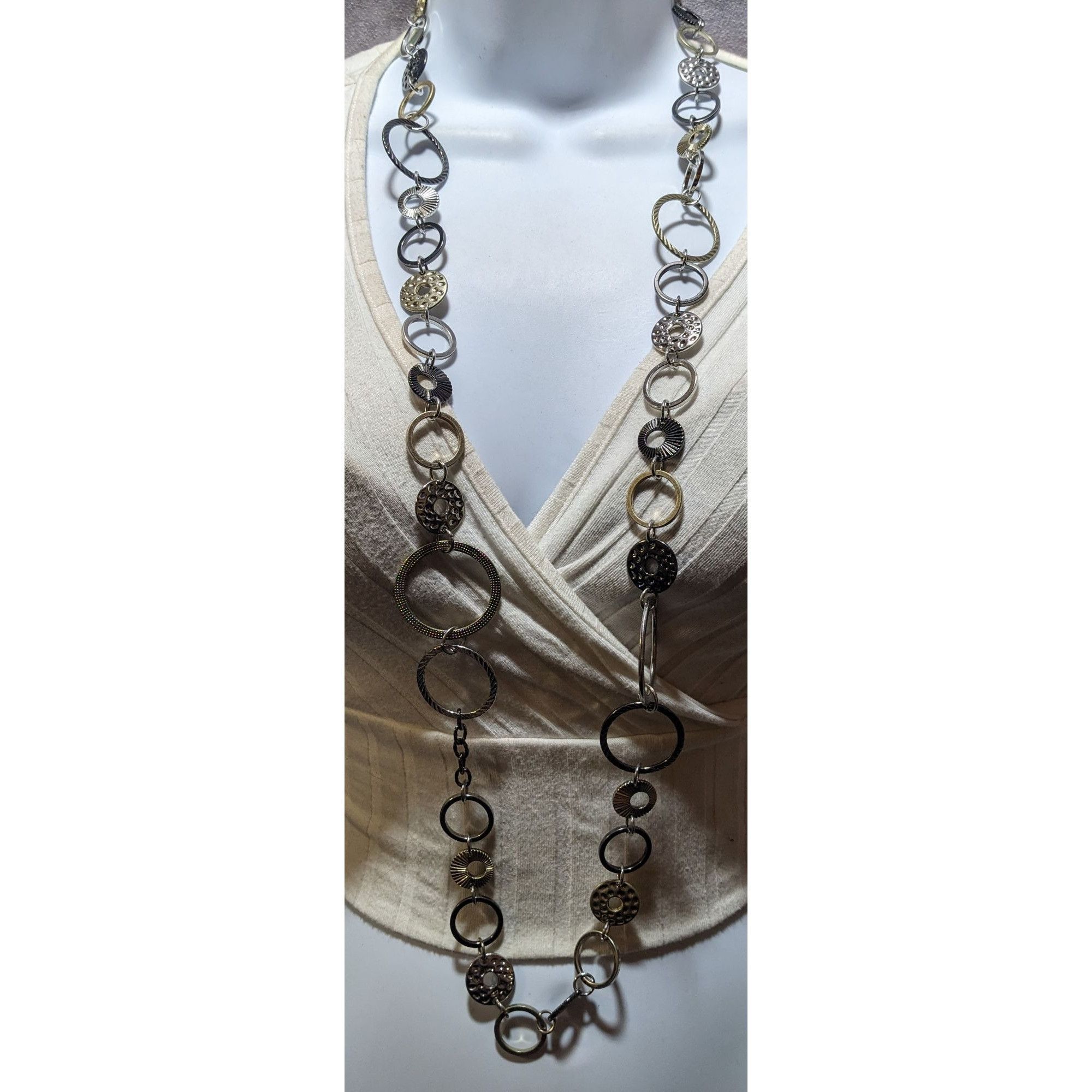 Other Lia Sophia Metallic Ring And Disc Necklace Size ONE SIZE - 2 Thumbnail