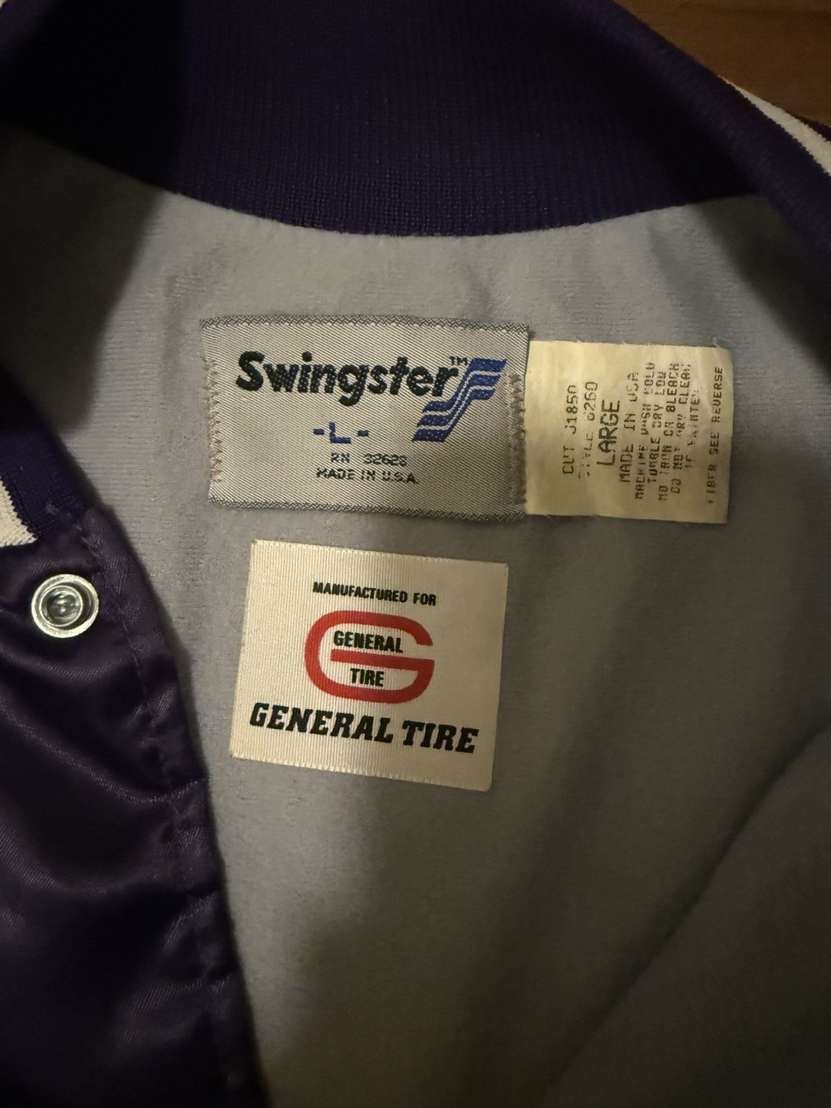 NBA × Vintage VTG 80s Phoenix Suns NBA Varsity Letterman Jacket Purple vtg Size US L / EU 52-54 / 3 - 4 Thumbnail