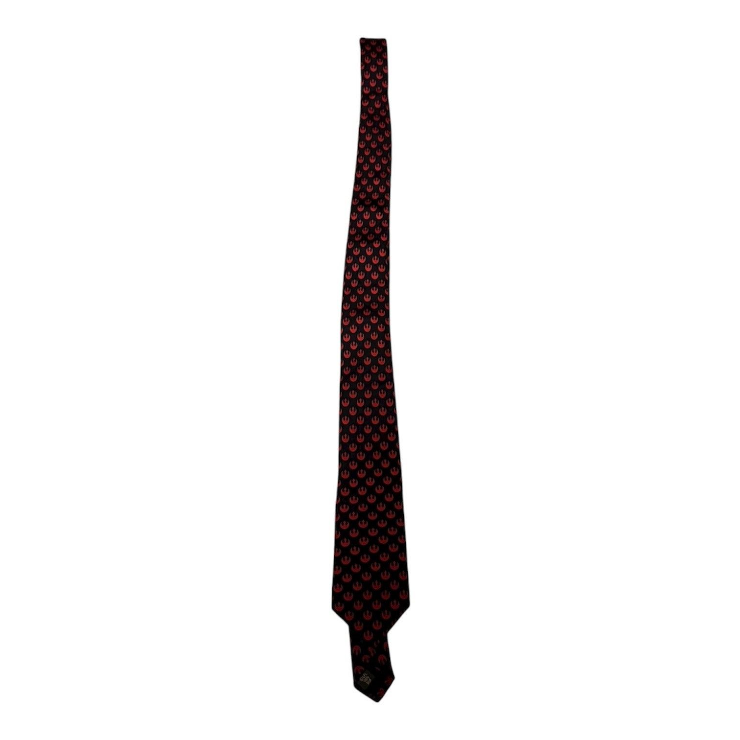 Star Wars Star Wars Rebel Alliance Symbol Navy Red Silk Skinny Tie Size ONE SIZE - 3 Thumbnail