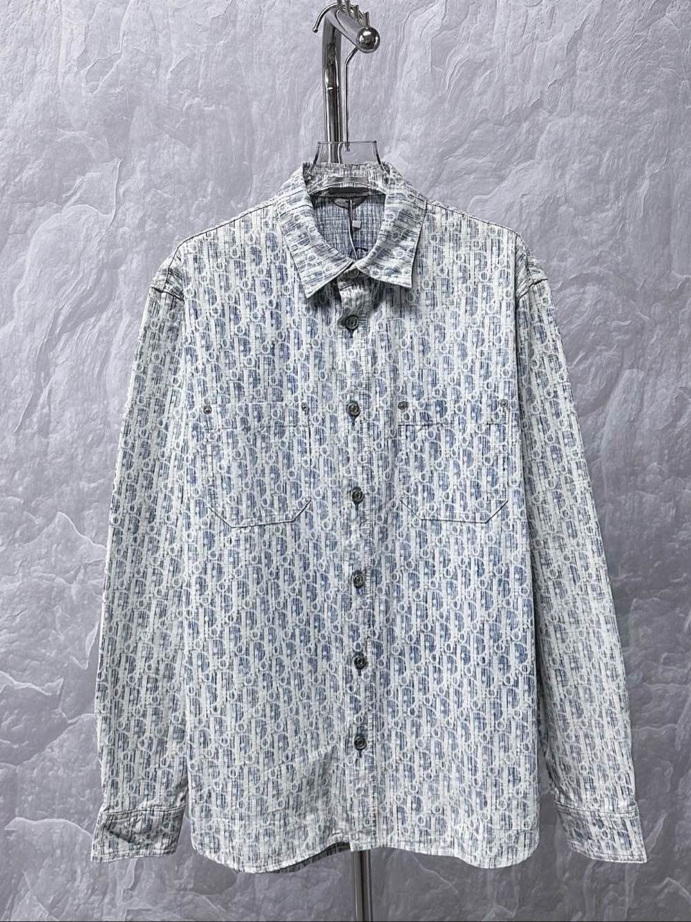 Dior DIOR Oblique Kasuri Button Up Shirt Size S Size US S / EU 44-46 / 1 - 1 Thumbnail