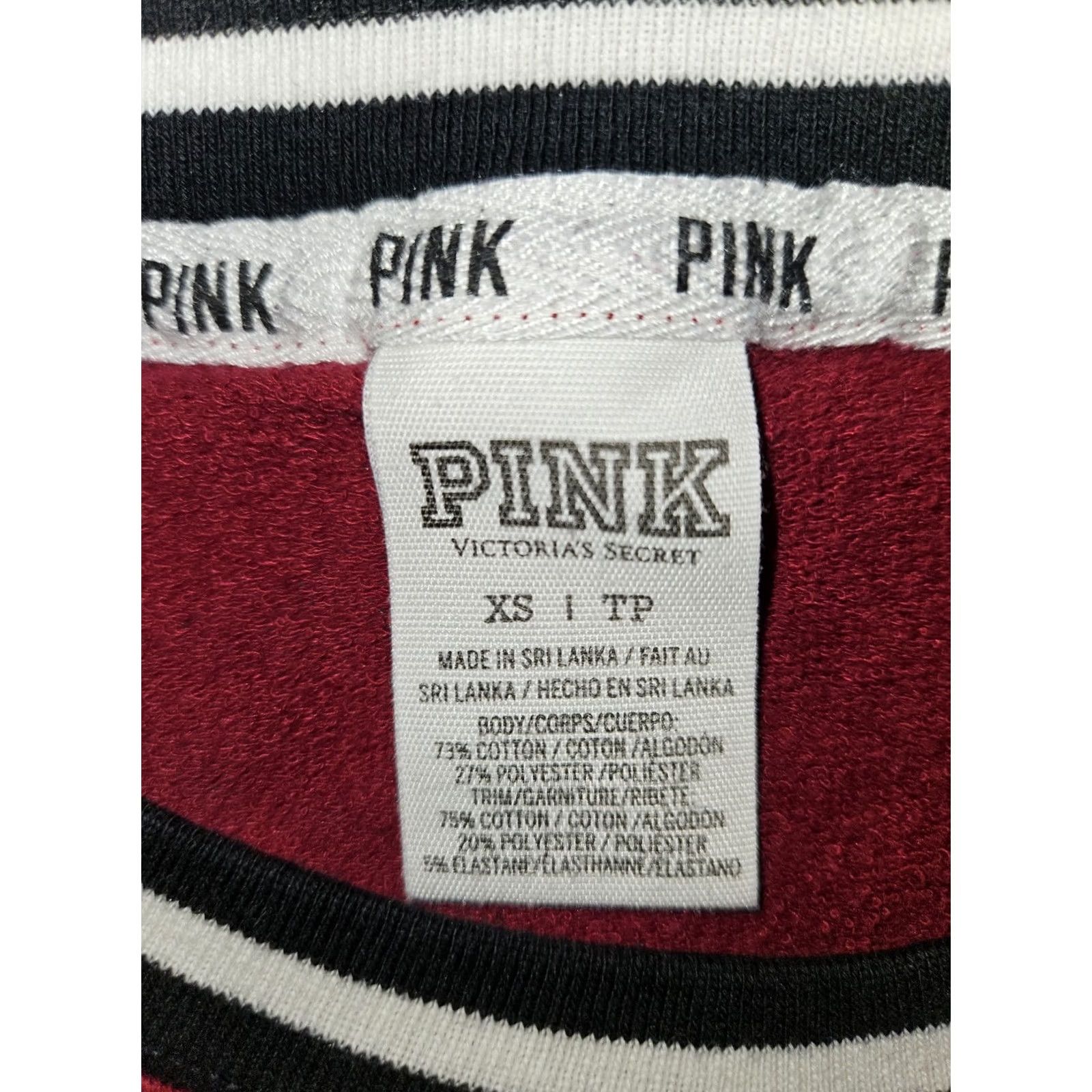 Victoria's Secret Victoria's Secret PINK Sweatshirt Womens XS Long Sleeve Red Logo Pullover Jacket Shirt Size XS / US 0-2 / IT 36-38 - 2 Thumbnail