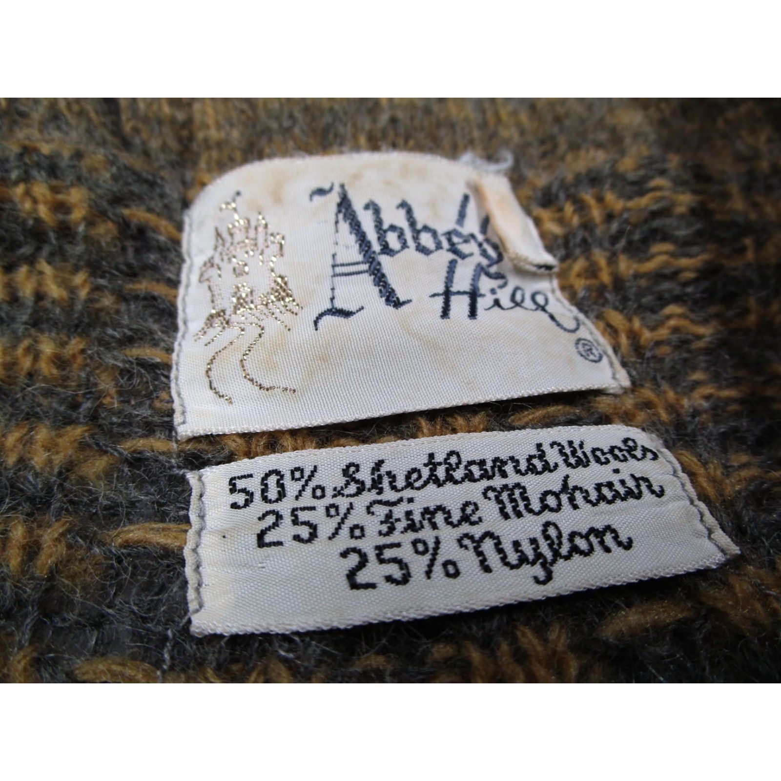 Vintage VINTAGE Abbey Hill Mens Medium Gray Shetland Wool Mohair Blend Pullover Sweater Size US M / EU 48-50 / 2 - 2 Thumbnail