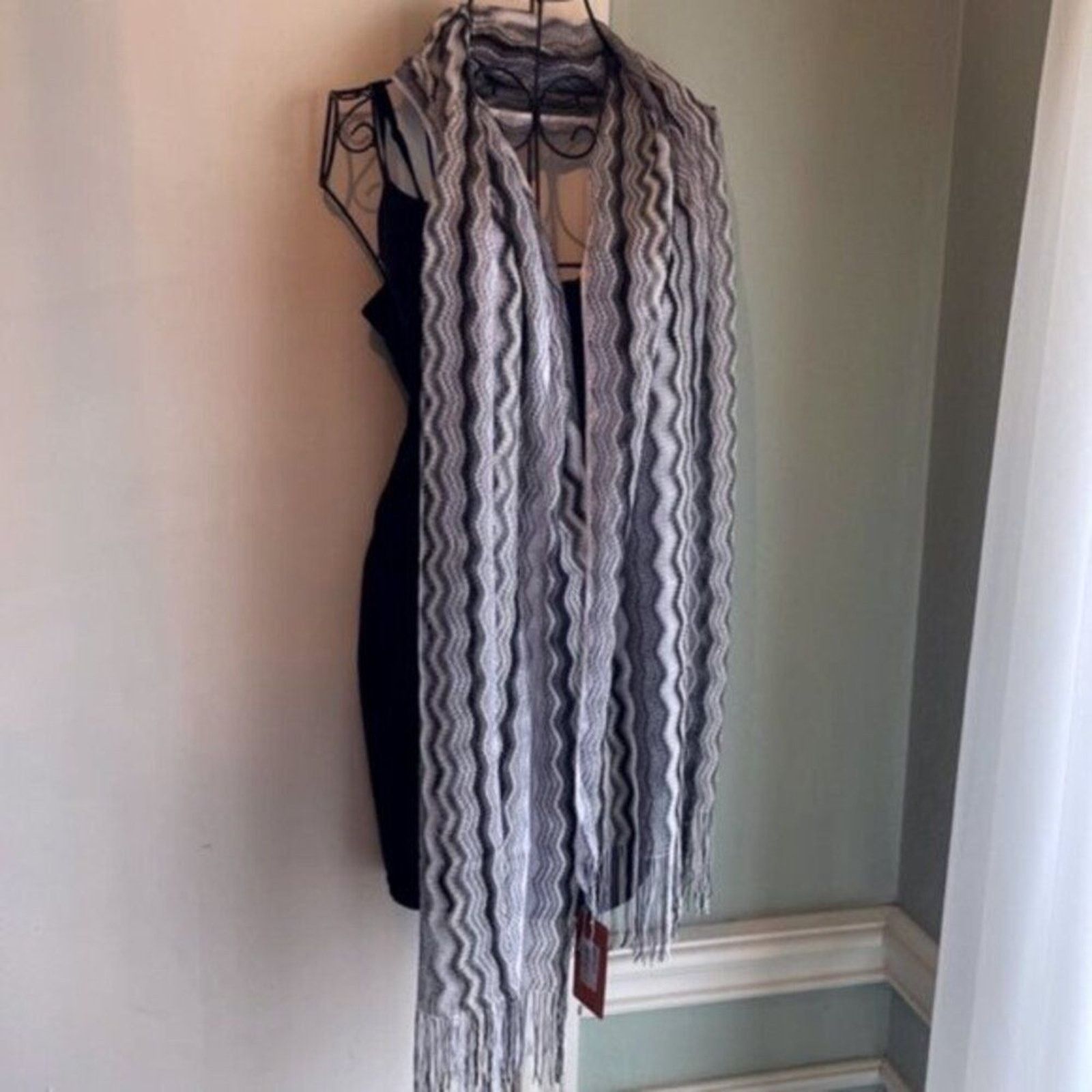 Missoni Missoni grey zigzag scarf Size ONE SIZE - 9 Thumbnail