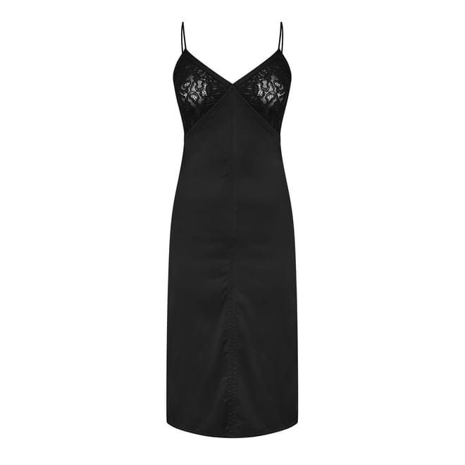 Bottega Veneta Bottega Veneta V-Neck Midi Slip Dress in Black Size S / US 4 / IT 40 - 1 Thumbnail