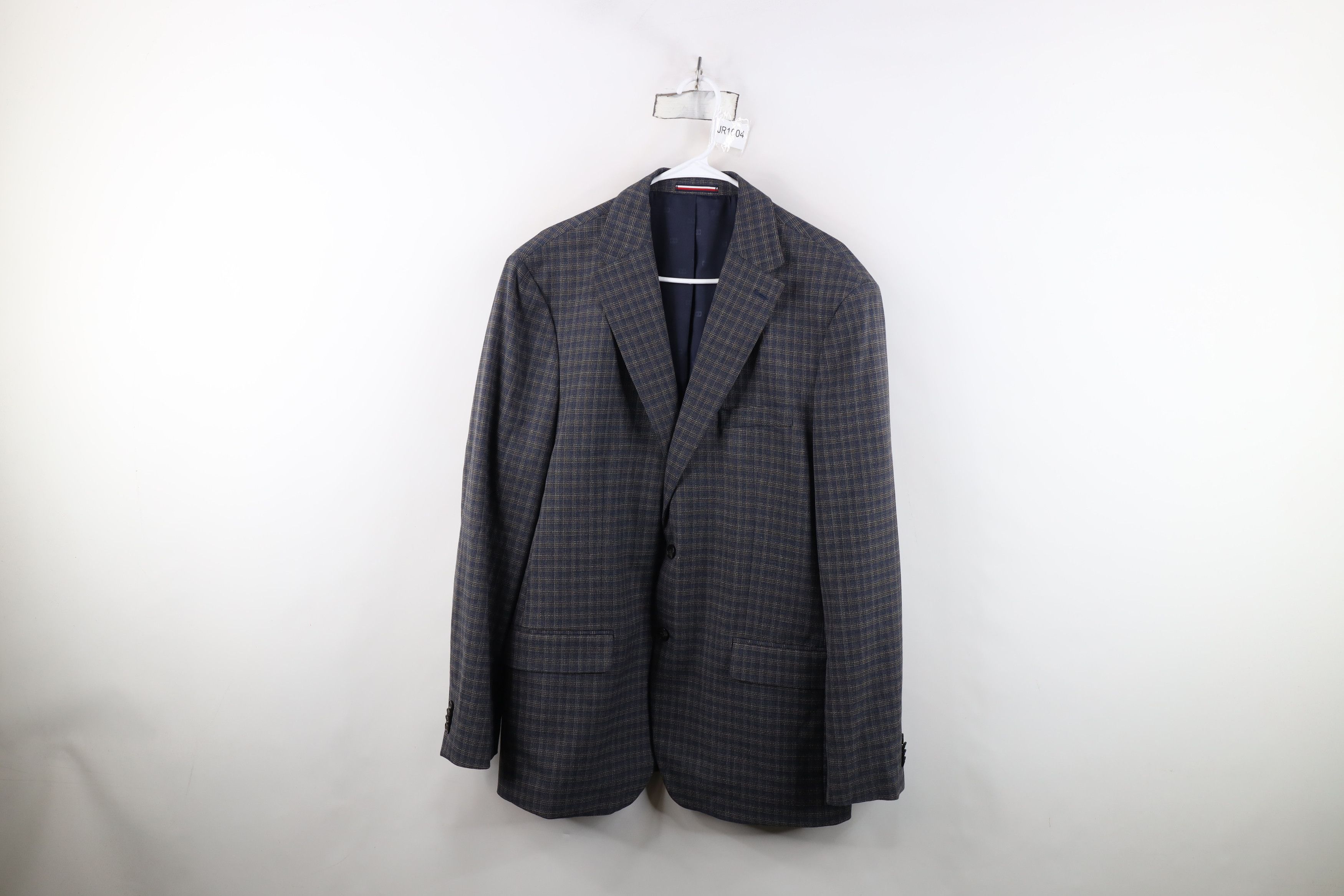Tommy Hilfiger Tommy Hilfiger 2 Button Suit Coat Blazer Jacket Blue Plaid Size US XXL / EU 58 / 5 - 1 Thumbnail