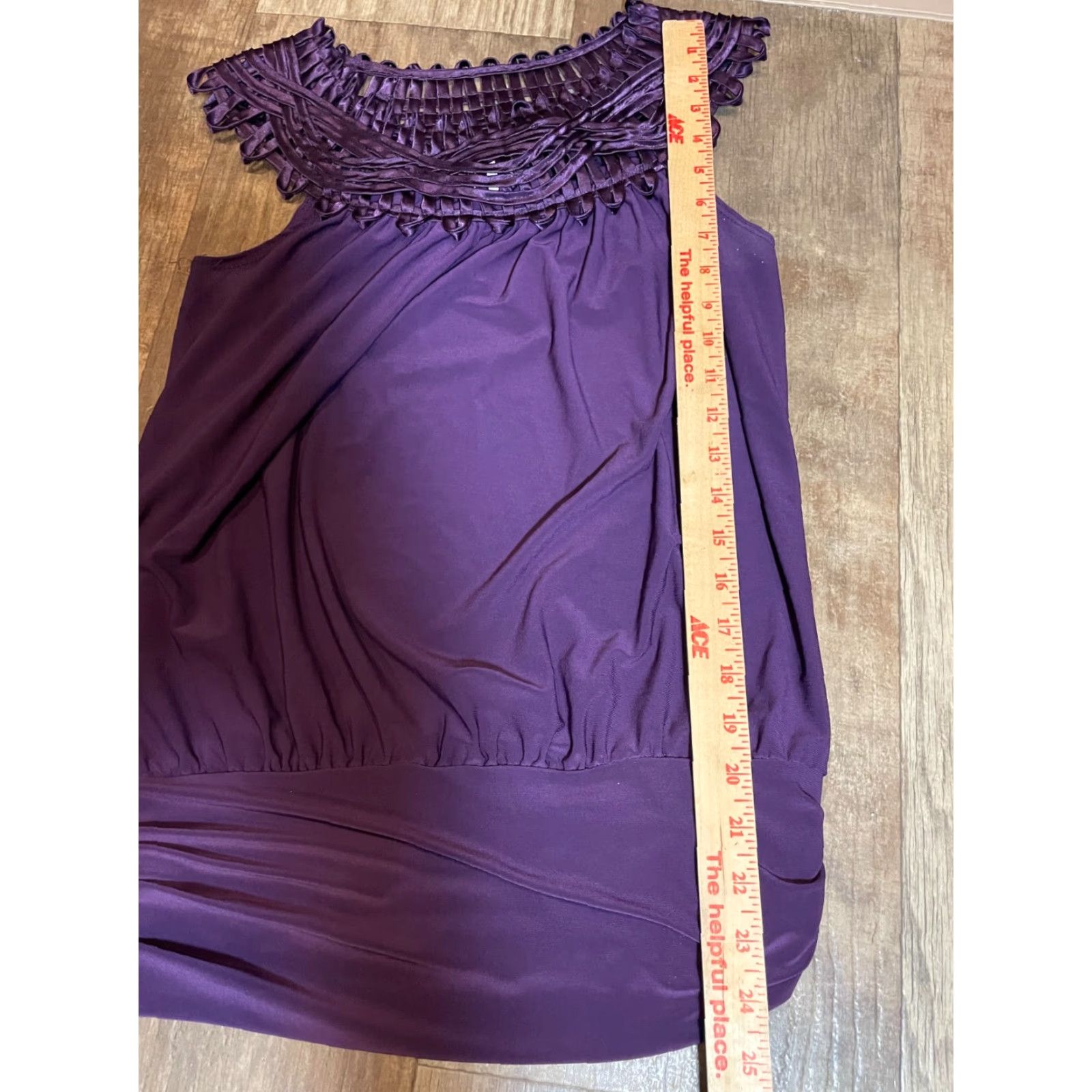 Vintage VINTAGE Perception Concept Top Blouse Sleeveless Purple M Womens USA Made Medium Blouse Size M / US 6-8 / IT 42-44 - 2 Thumbnail