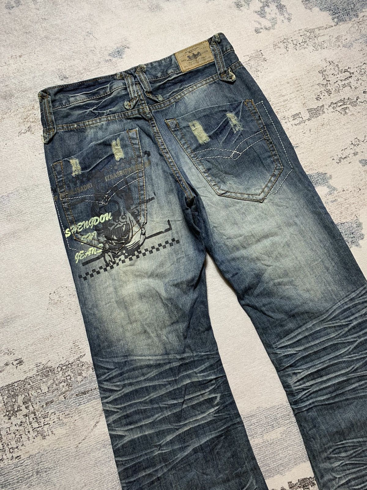 If Six Was Nine 💥BINDING OFFER💥Flared Jeans Lavine Distressed Denim Low Rise Size US 30 / EU 46 - 4 Thumbnail