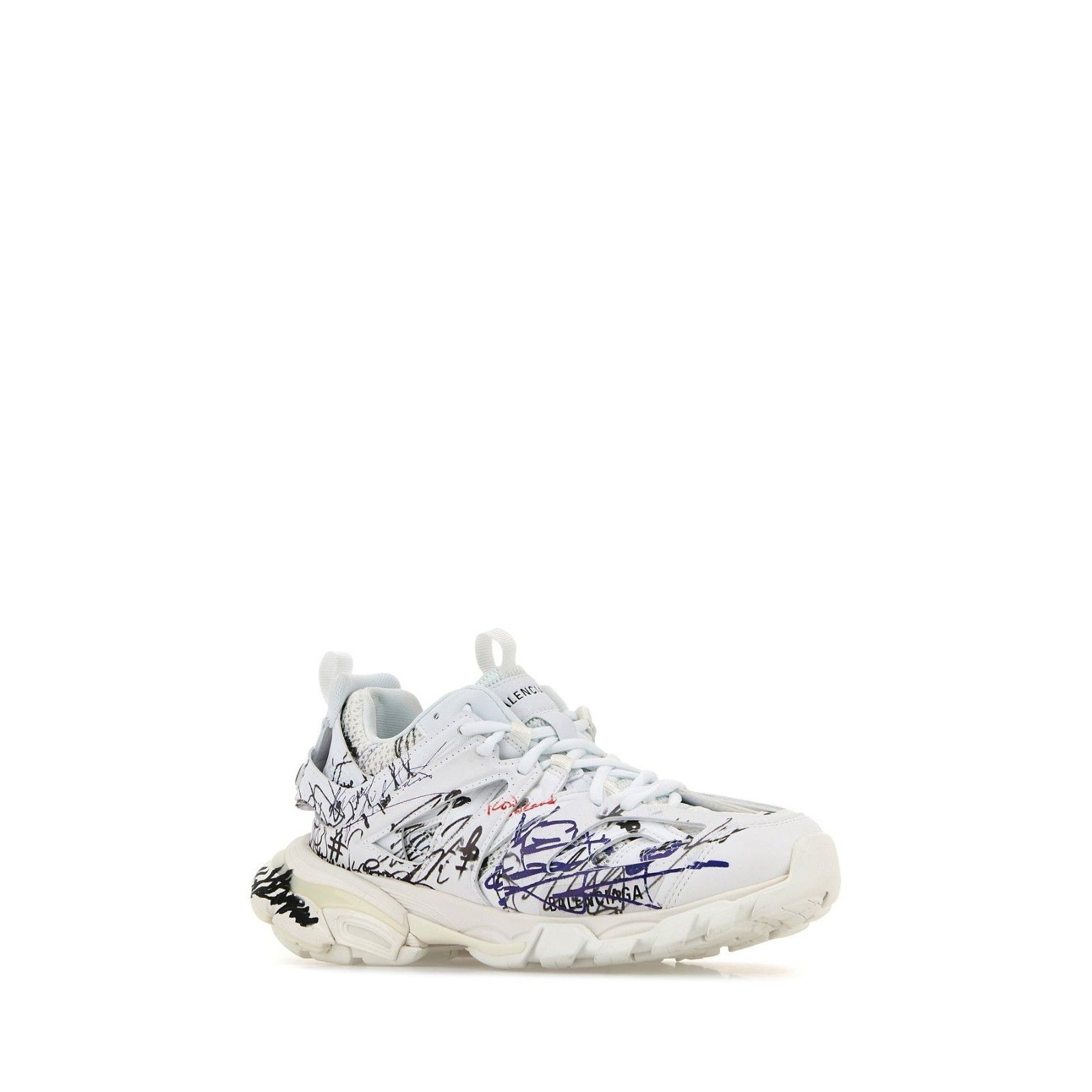 BALENCIAGA Track Graffiti White Mesh Sneakers New And Authen