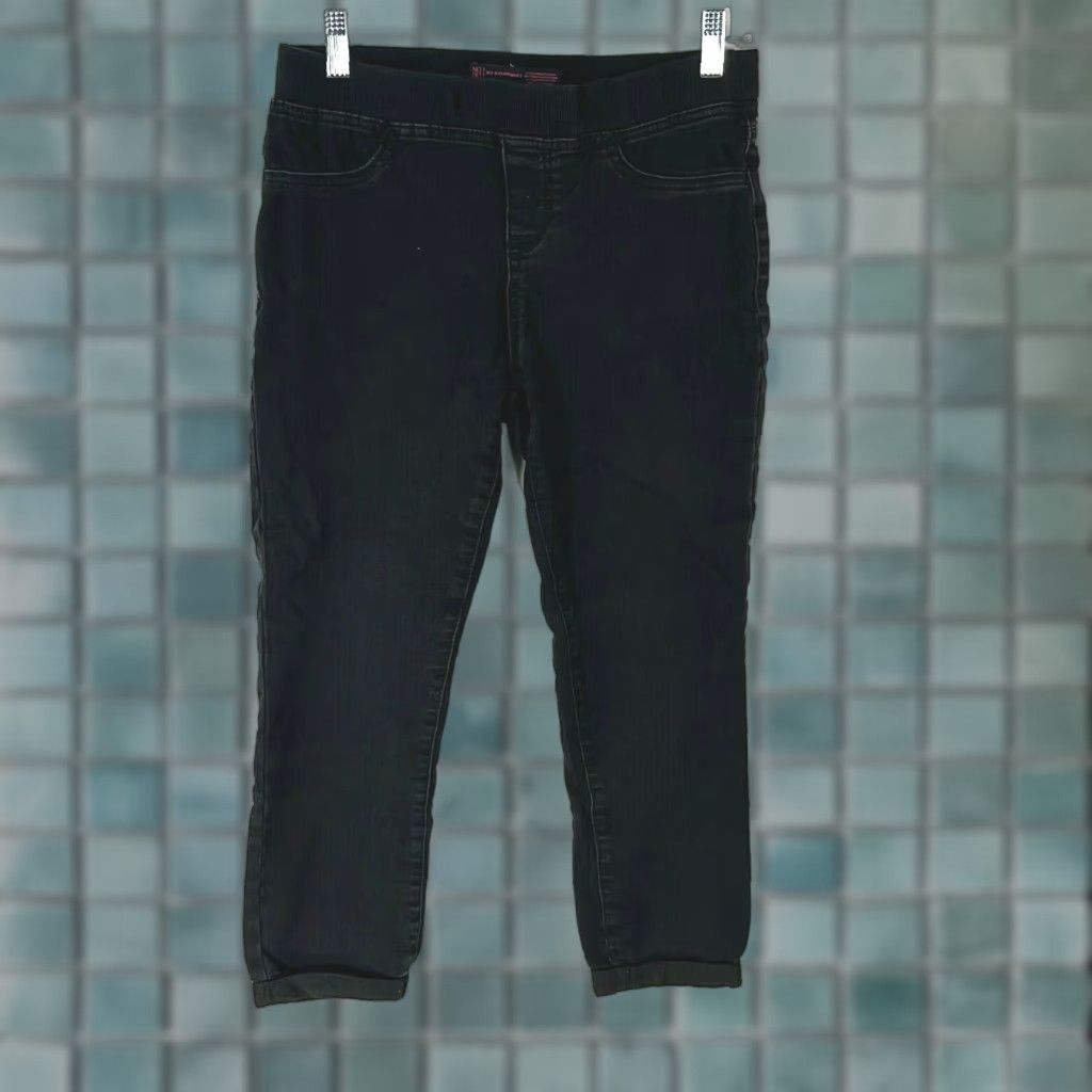 Vintage NO Boundaries NOBO Womens Black Low Rise Pull On Jeggings Jeans M 8-10 Size 32" / US 10 / IT 46 - 1 Thumbnail