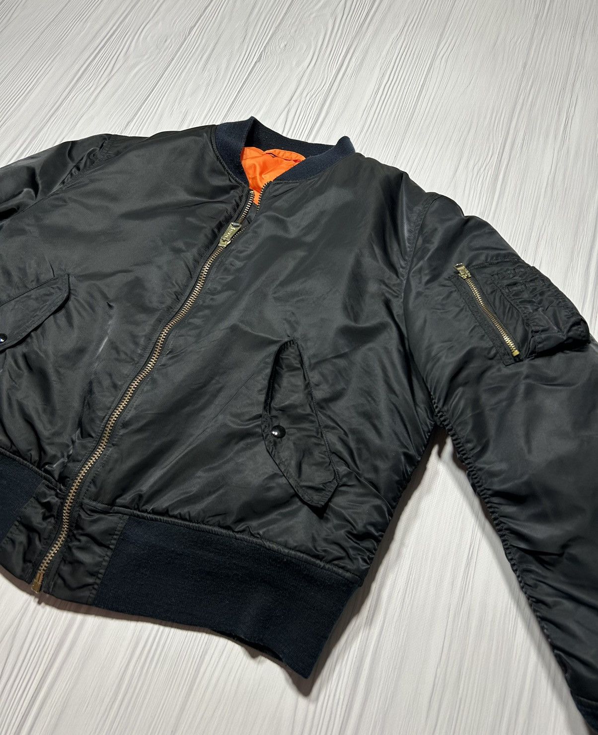 Alpha Industries Vintage Alpha Industries MA-1 Big Red Machine Custom Bomber Size US XL / EU 56 / 4 - 7 Thumbnail