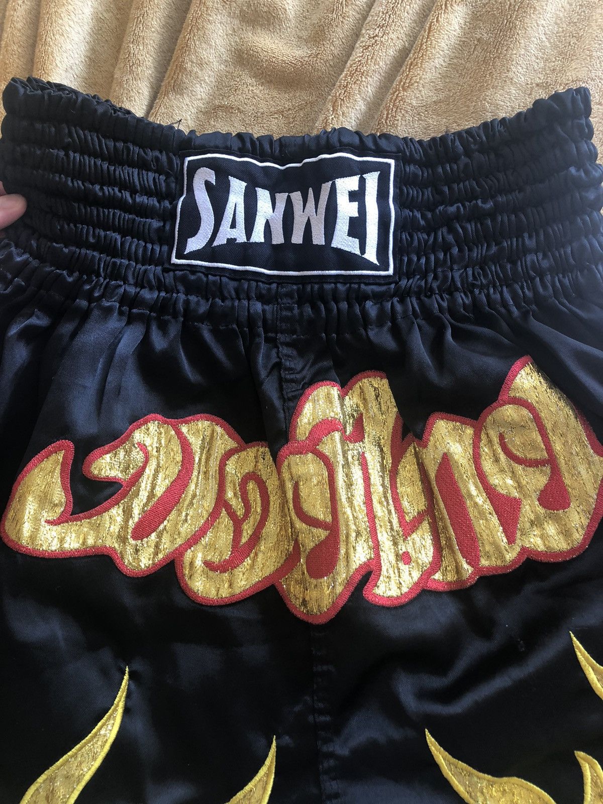 Vintage RARE THAI BOXING PANTHER VINTAGE SPORT SHORTS Size US 33 - 3 Thumbnail