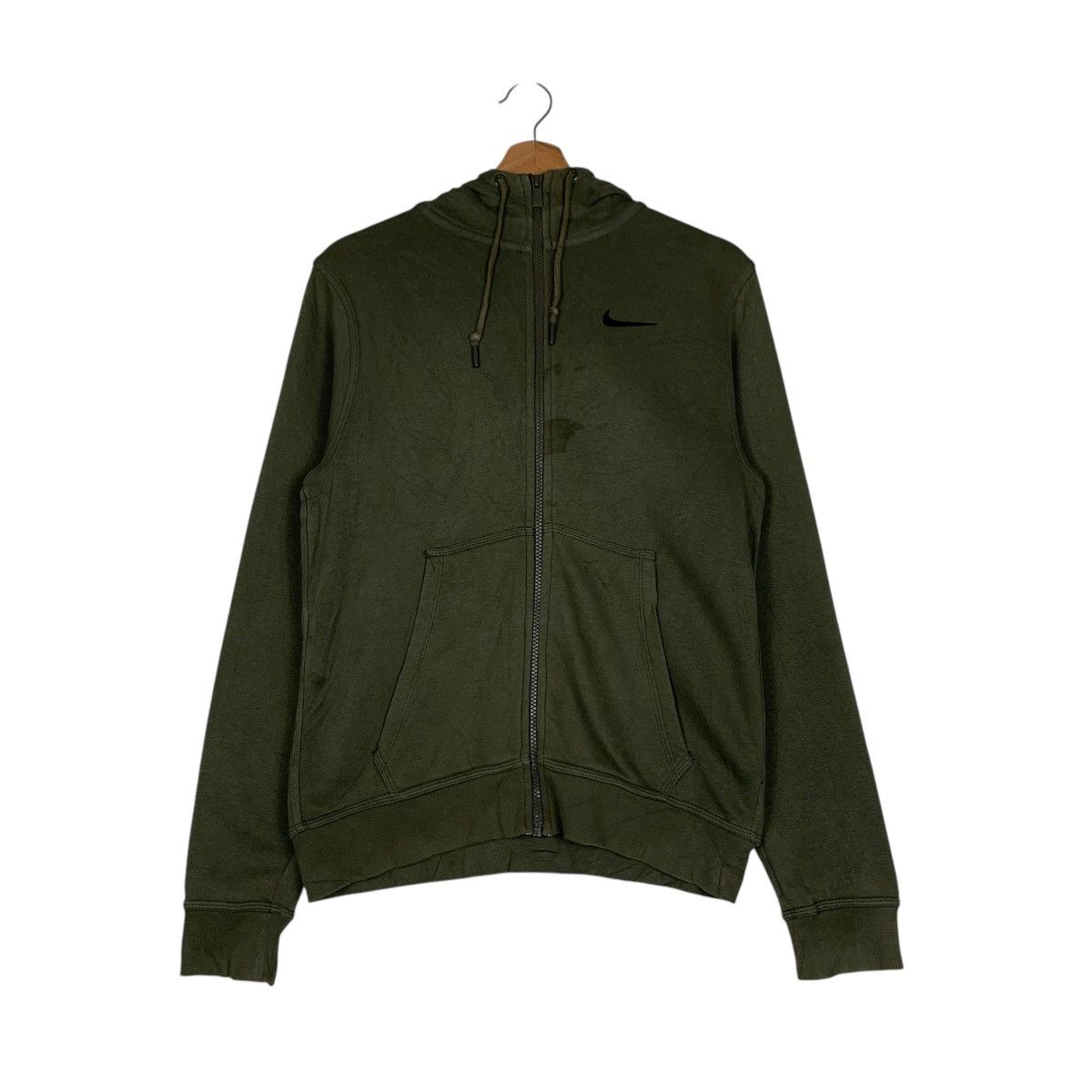 Nike NIKE Small Logo Green Zipper Hoodies Sweatshirt #1484-C67 Size US S / EU 44-46 / 1 - 8 Thumbnail