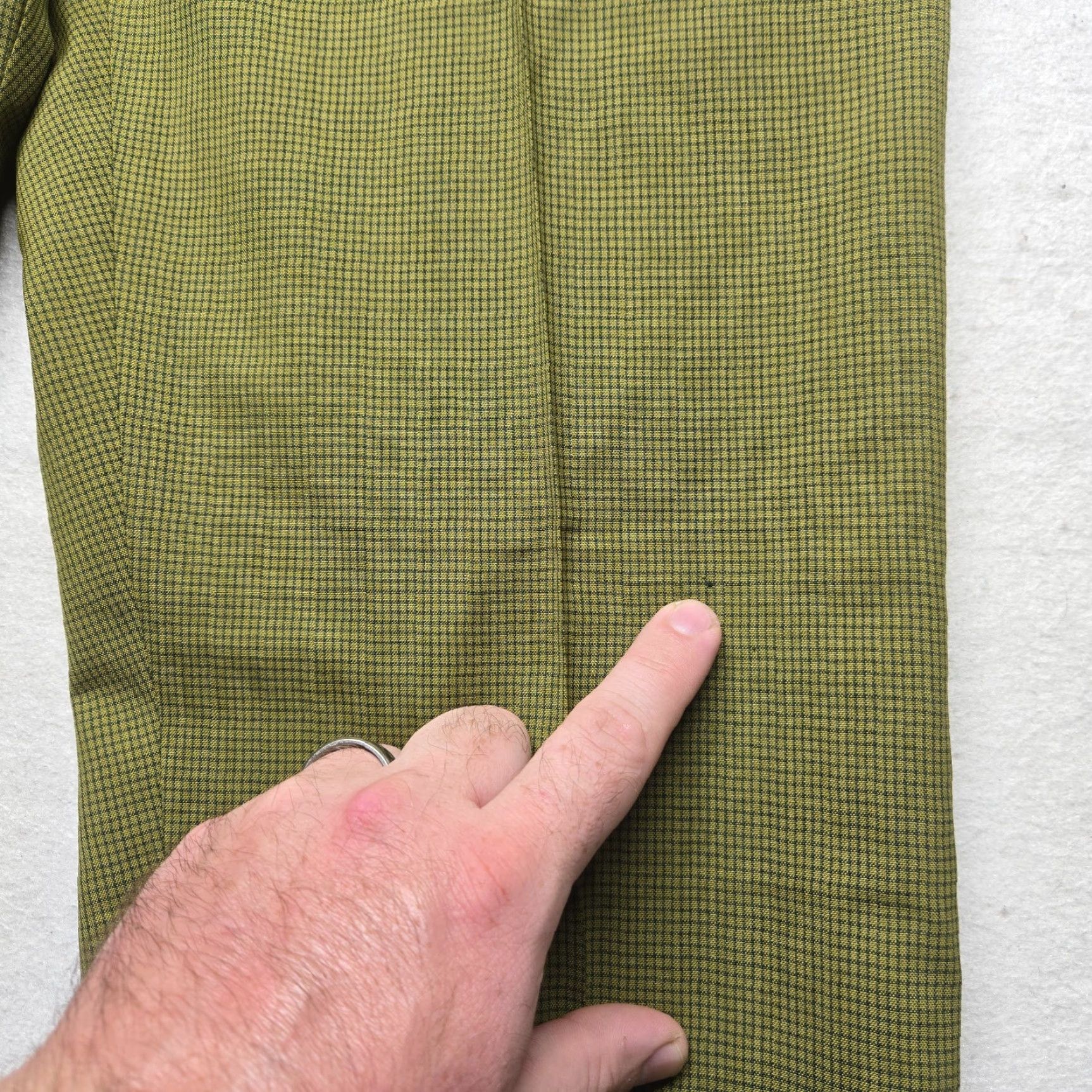 Vintage VINTAGE Pants Men 34x38 Brown Polyester Wool Dress Pants 80s Mid-Century Flannel Glen Plaid Autumn Spring Fall clothes Size US 34 / EU 50 - 6 Thumbnail