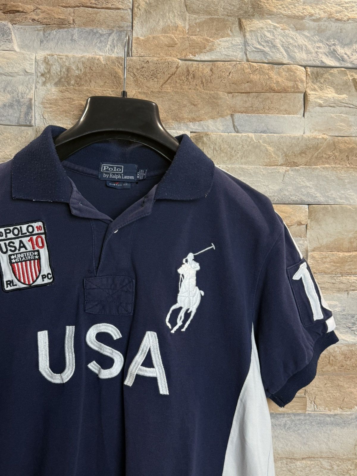 Polo Ralph Lauren 🇺🇸 Polo Ralph Laurent USA 🇺🇸 big logo polo T-shirt tee Size US L / EU 52-54 / 3 - 3 Thumbnail
