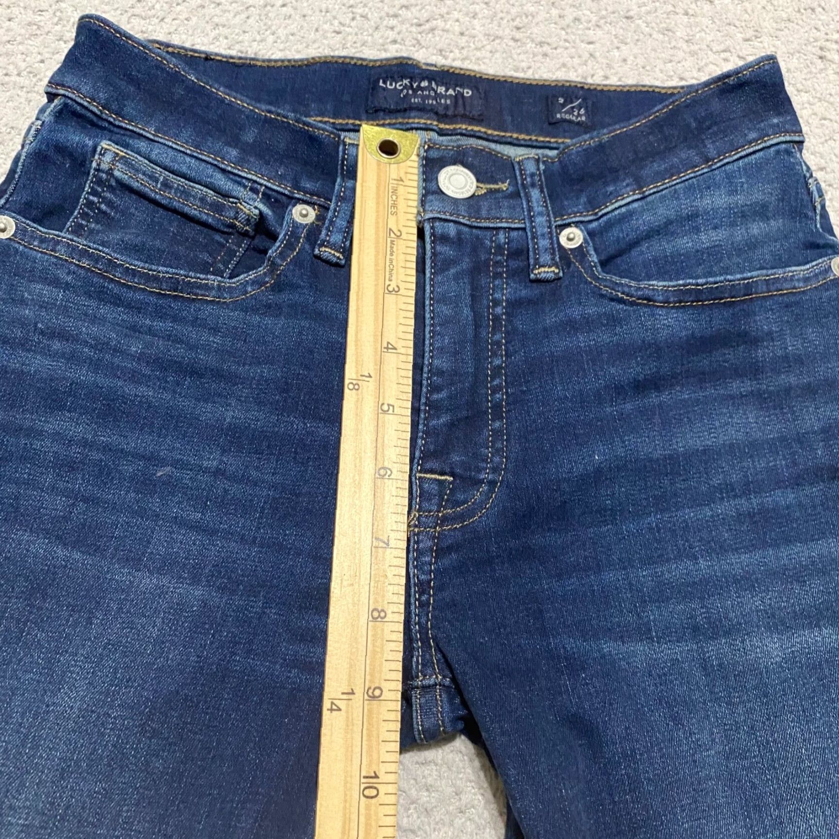 Lucky Brand Lucky Brand Jeans Blue Denim Dark Wash Ava Mid Rise Super Skinny Womens 2 Size 26" / US 2 / IT 38 - 7 Thumbnail