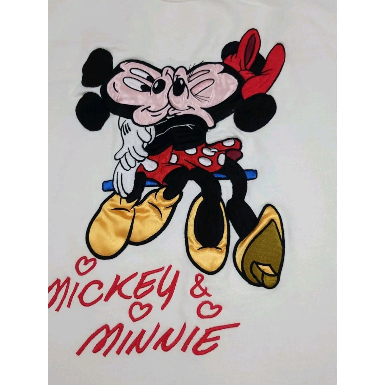 Disney VINTAGE Mickey Minnie Mouse Embroidered Sweatshirt Disney Crew Neck Unisex Adults L White 90s Cap Size US L / EU 52-54 / 3 - 3 Thumbnail