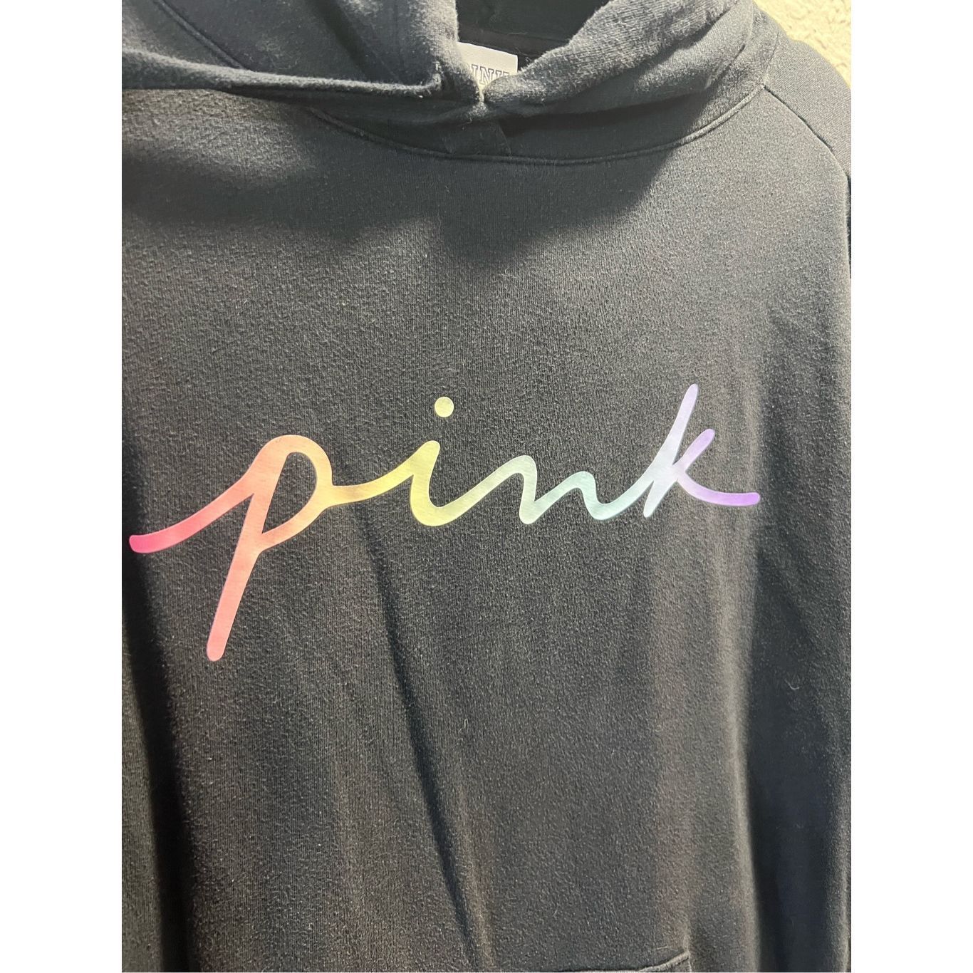 Pink PINK By Victorias Secret Black Hoodie Woman’s Size Large Size L / US 10 / IT 46 - 3 Thumbnail