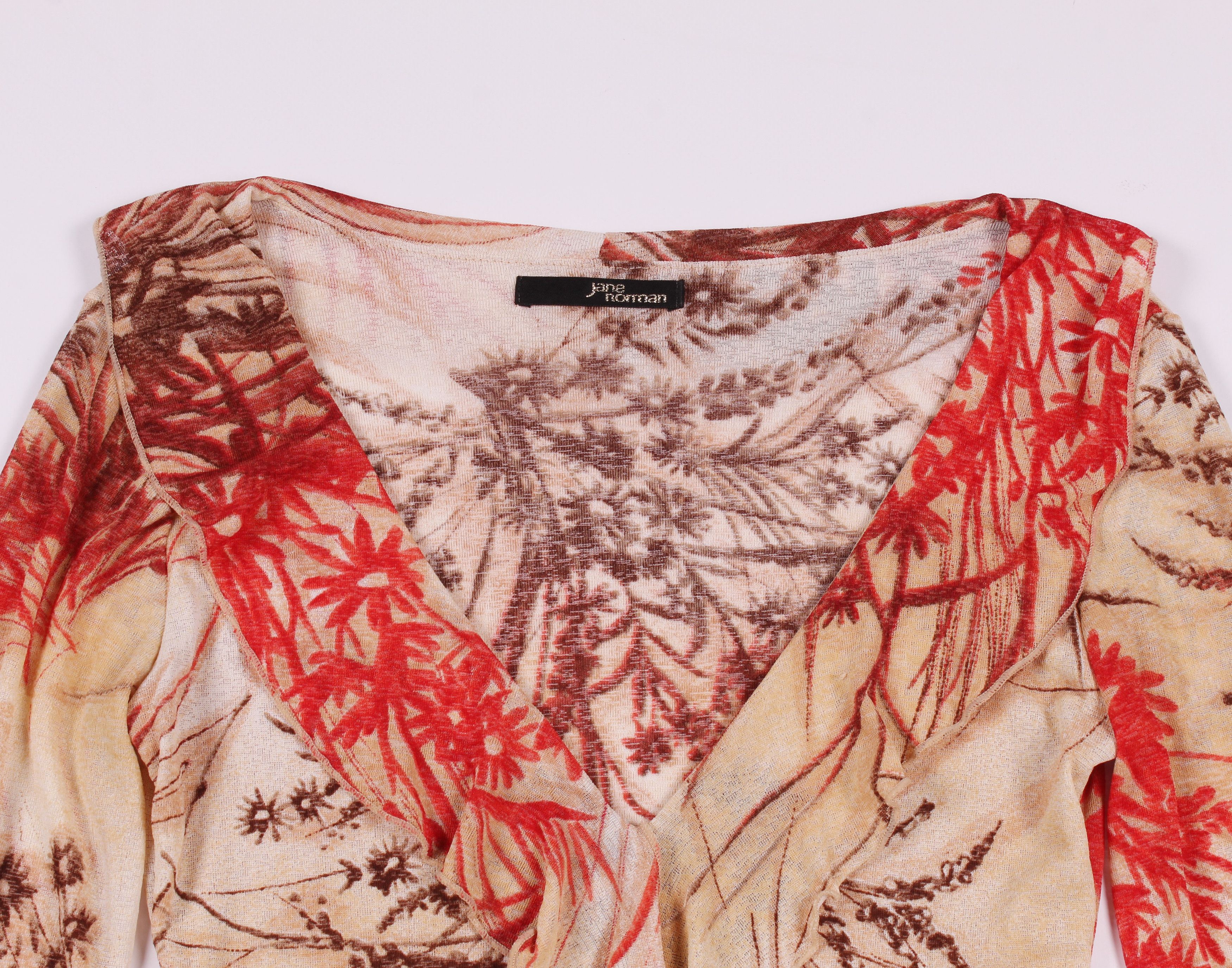Other Vintage Y2K Mesh Flora Printed Blouse Top Size S / US 4 / IT 40 - 5 Thumbnail