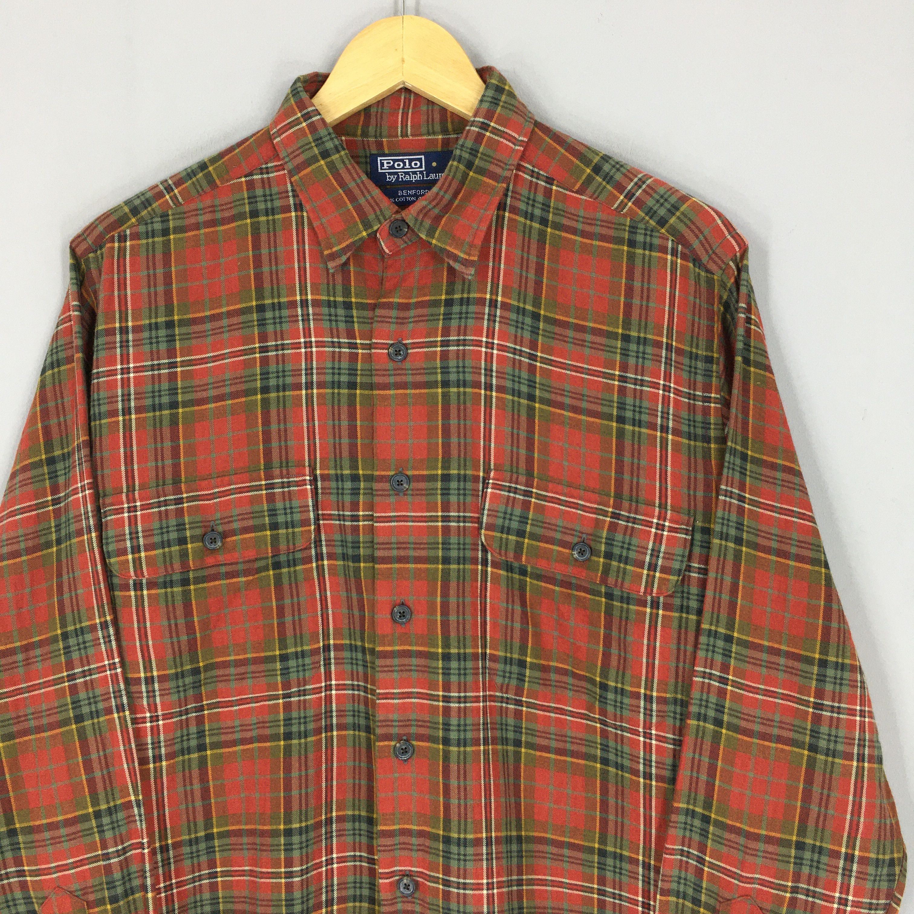 Polo Ralph Lauren Vintage 90s Polo Ralph Lauren Checkered Flannel Shirt Medium Size US M / EU 48-50 / 2 - 2 Thumbnail