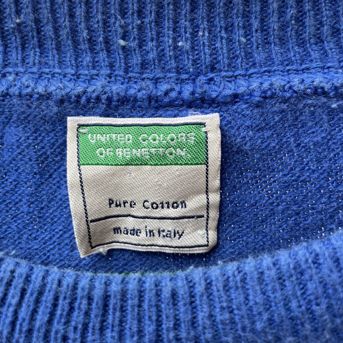 Benetton 🔥Vintage Benetton Embroidered Spellout Striped Sweatshirts Size US M / EU 48-50 / 2 - 9 Thumbnail