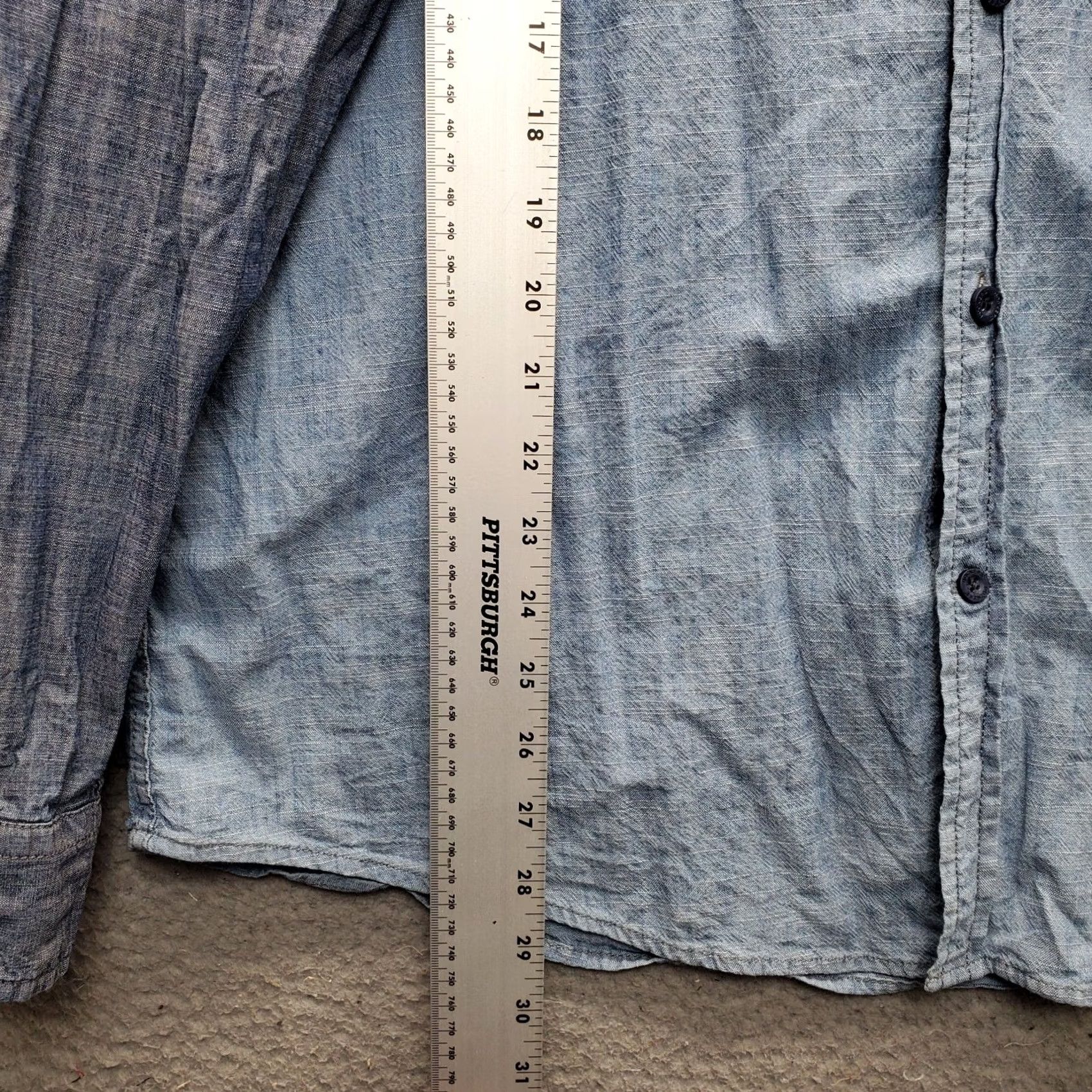 Dockers DOCKERS Alpha Khaki Shirt Mens XL Multicolor Chambray Slim Button-Up Size US XL / EU 56 / 4 - 3 Thumbnail
