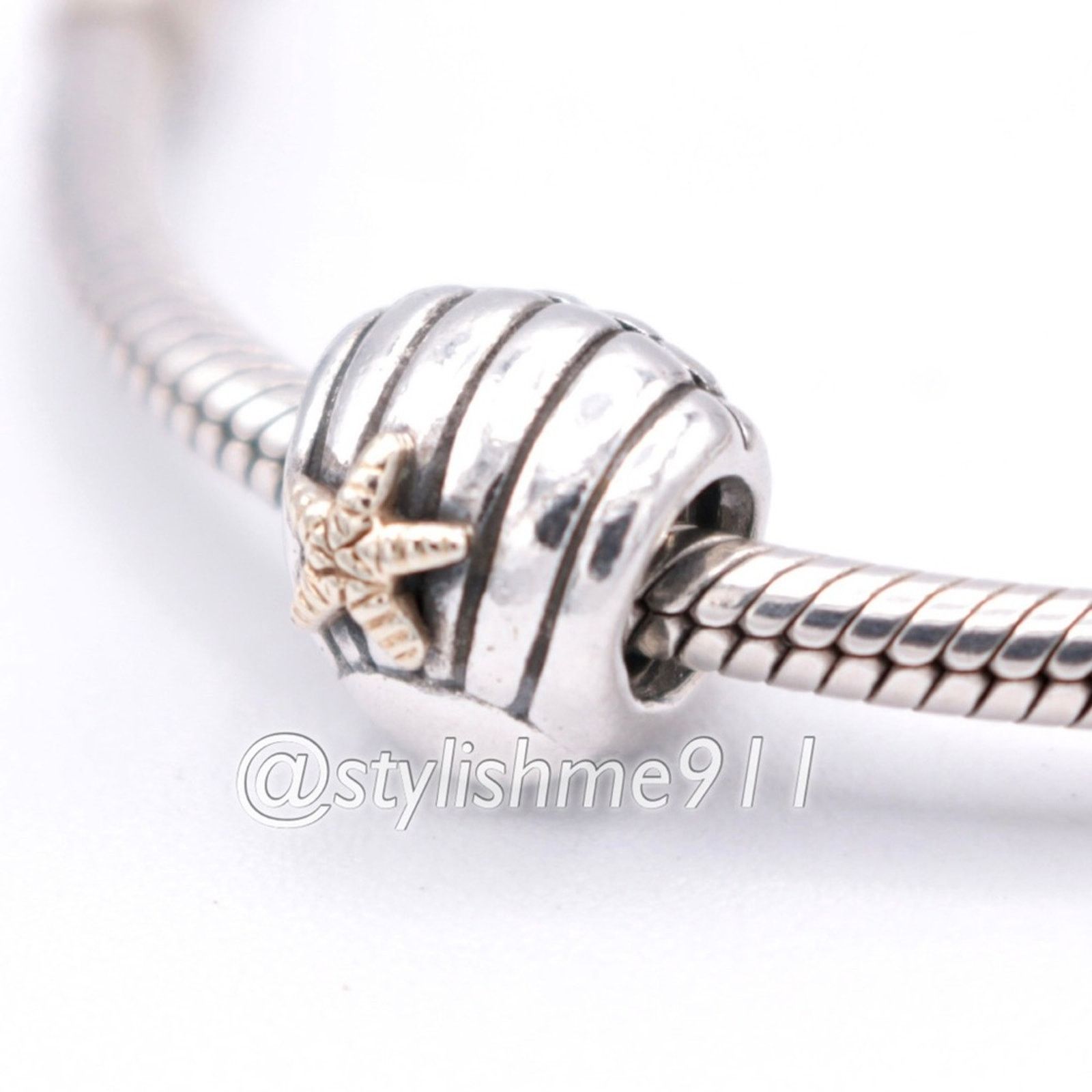pandora Authentic PANDORA Sea Shell Charm with 14K Gold - 790249 Size ONE SIZE - 2 Thumbnail