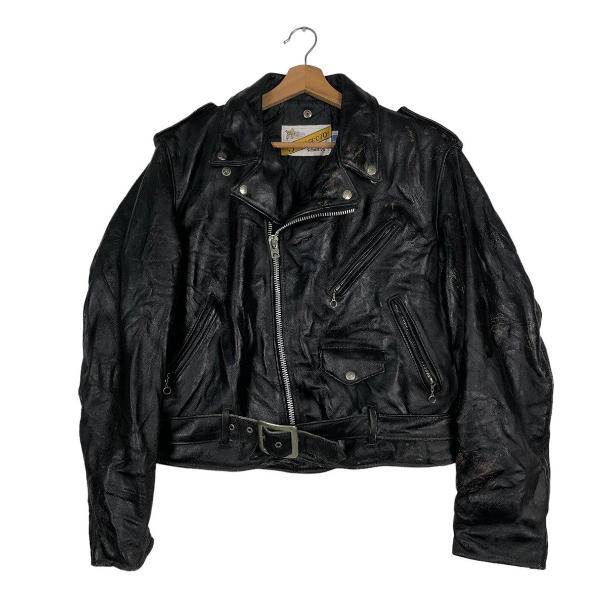 Schott ☄️VINTAGE SCHOTT PERFECTO DOUBLE BREAST BIKER JACKET Size US M / EU 48-50 / 2 - 1 Thumbnail
