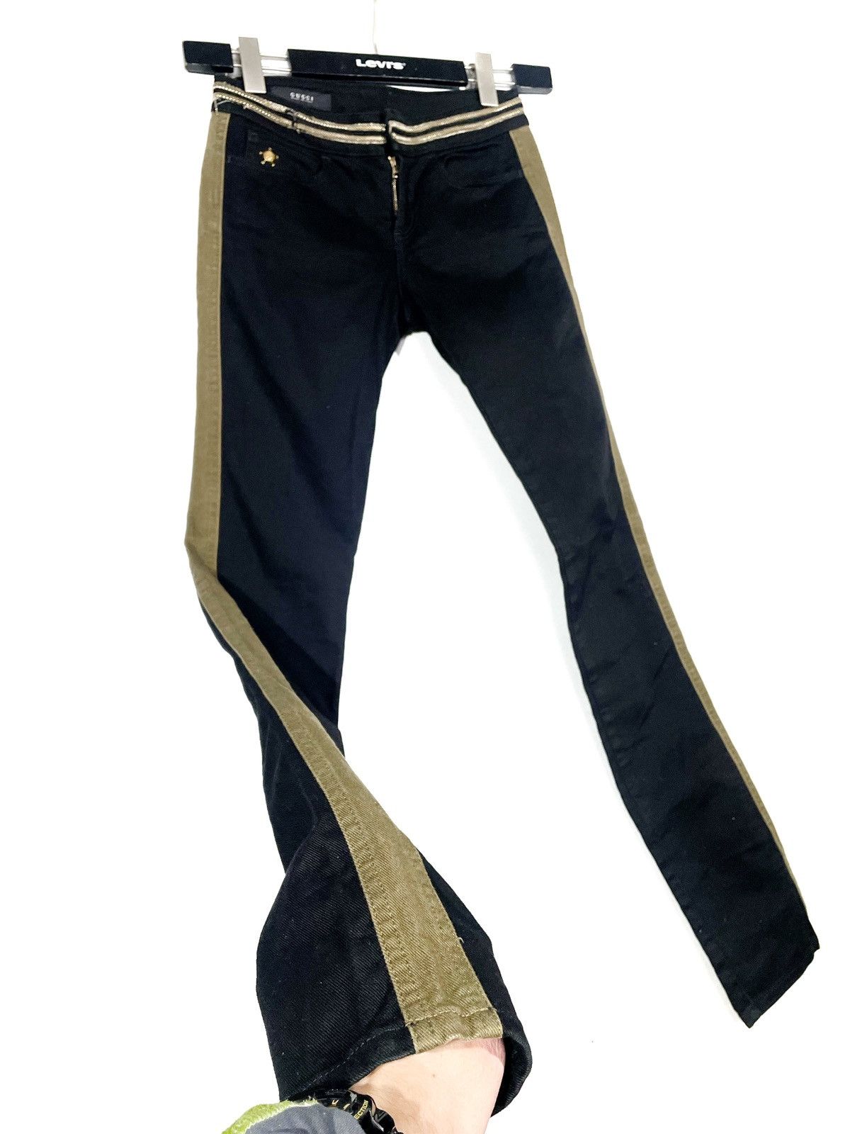 Gucci Gucci Women Black Slim Jeans Gold Fitting LAMPO Size 38 Size 26" / US 2 / IT 38 - 5 Thumbnail