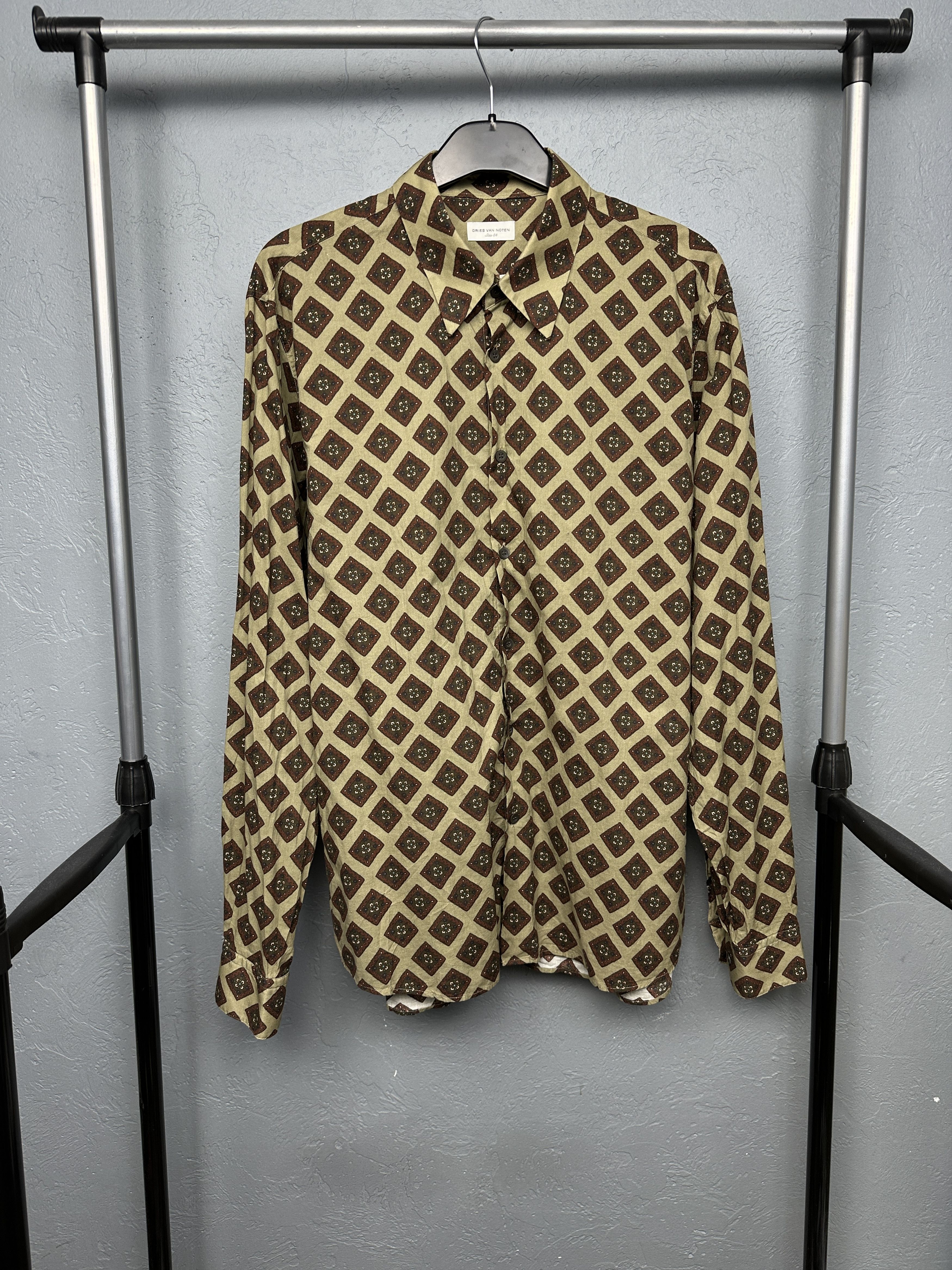 Dries Van Noten Dries Van Noten Mens Long Sleeve Shirt Size US L / EU 52-54 / 3 - 1 Thumbnail
