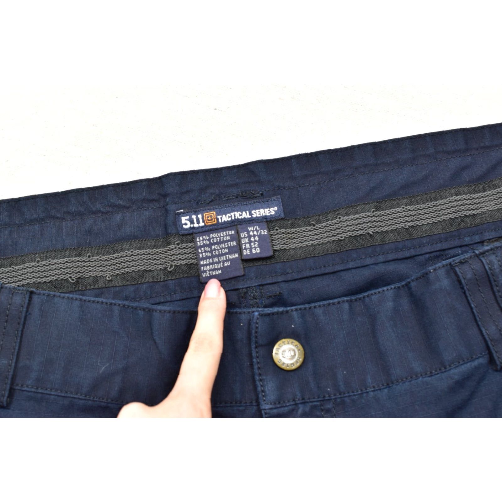 Vintage 5.11 Tactical Series Men's Pants Navy Blue 44x32 Ripstop Cargo Work Trouser Leather? No, Logo? No Size US 44 / EU 60 - 5 Thumbnail