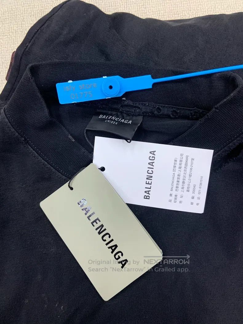 Balenciaga Balenciaga Logo Print Vintage Crew Neck Short Sleeve T-Shi Size US S / EU 44-46 / 1 - 4 Thumbnail