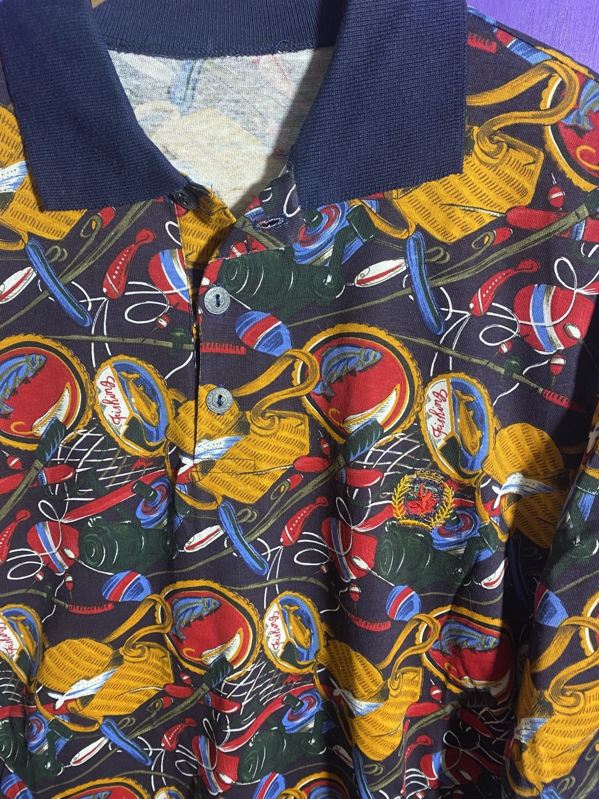 Vintage Vintage 90s Tommy Hilfiger crest logo fishing polo Size US XL / EU 56 / 4 - 3 Thumbnail