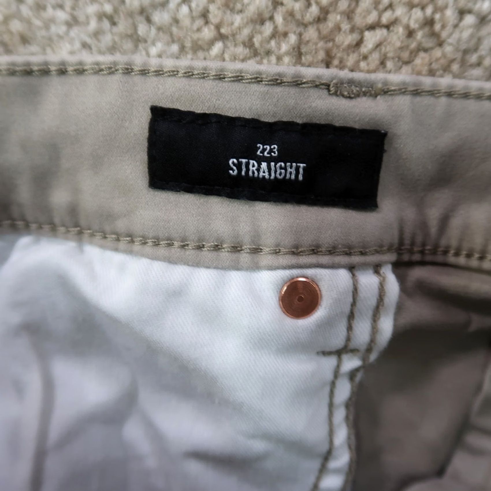 Lucky Brand Lucky Brand 223 Straight Leg Chino Pants Men 36x30 Beige Stretch Regular 5-Pocket Denim/Khaki Style Jeans Size US 36 / EU 52 - 4 Thumbnail