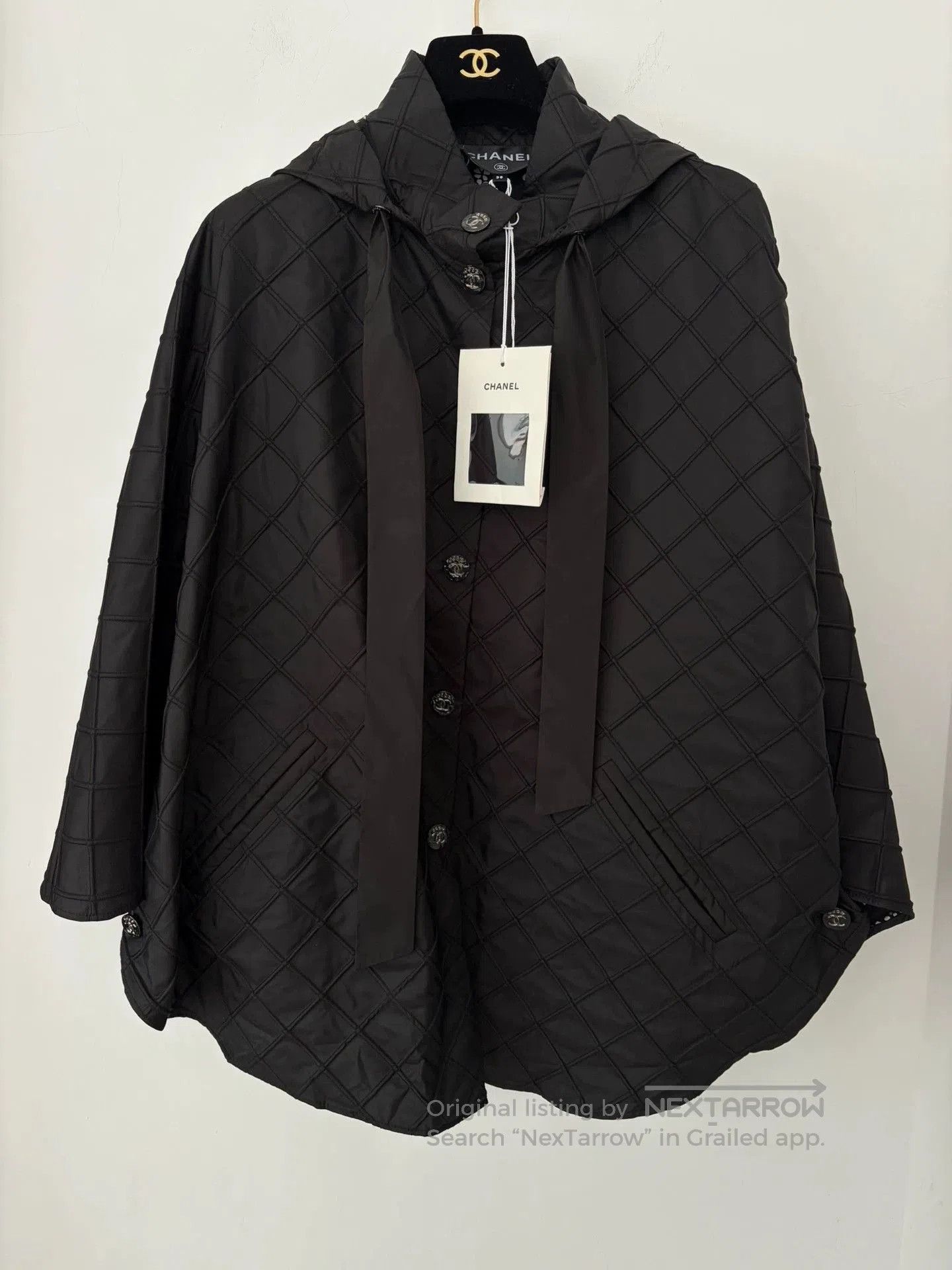 Chanel Chanel New Black Hooded Cape Coat. Size US S / EU 44-46 / 1 - 1 Thumbnail