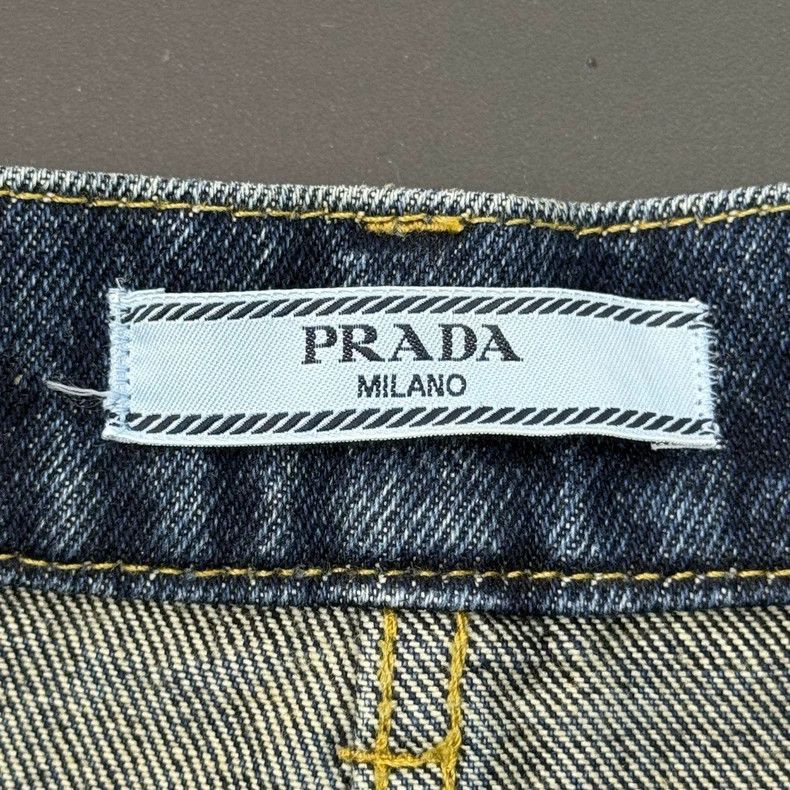 Prada Prada Blue washed triangle jeans 2502-Nextarrow Size US 27 - 5 Thumbnail