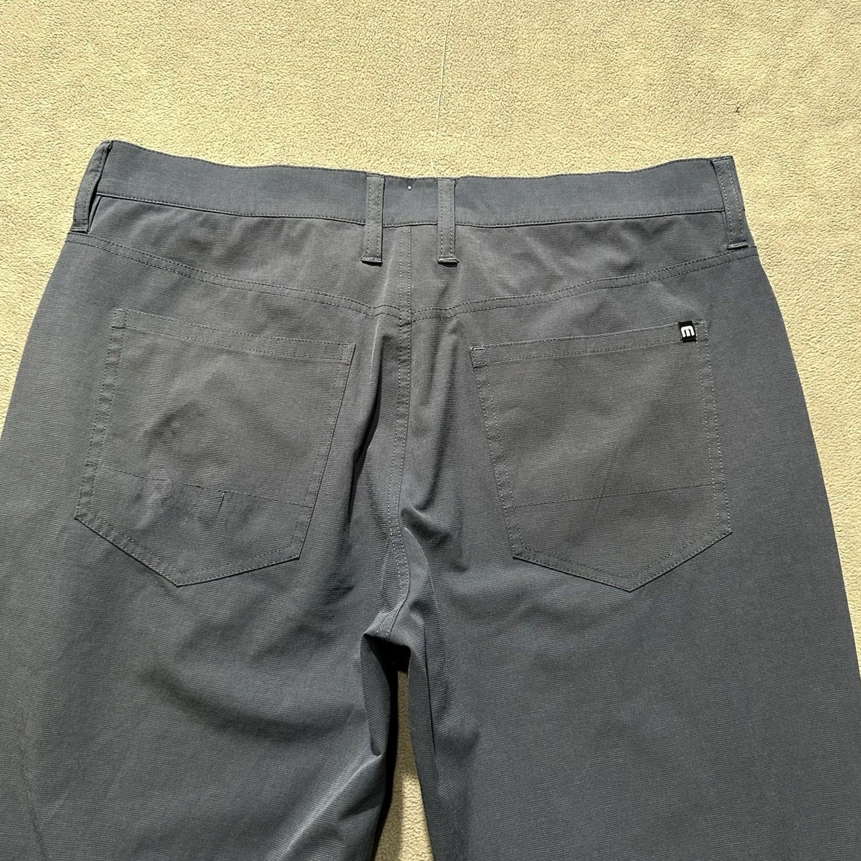TravisMathew Travis Mathew Pants Mens 34 Blue 5-Pocket Golf Chino Stretch Size US 34 / EU 50 - 4 Thumbnail