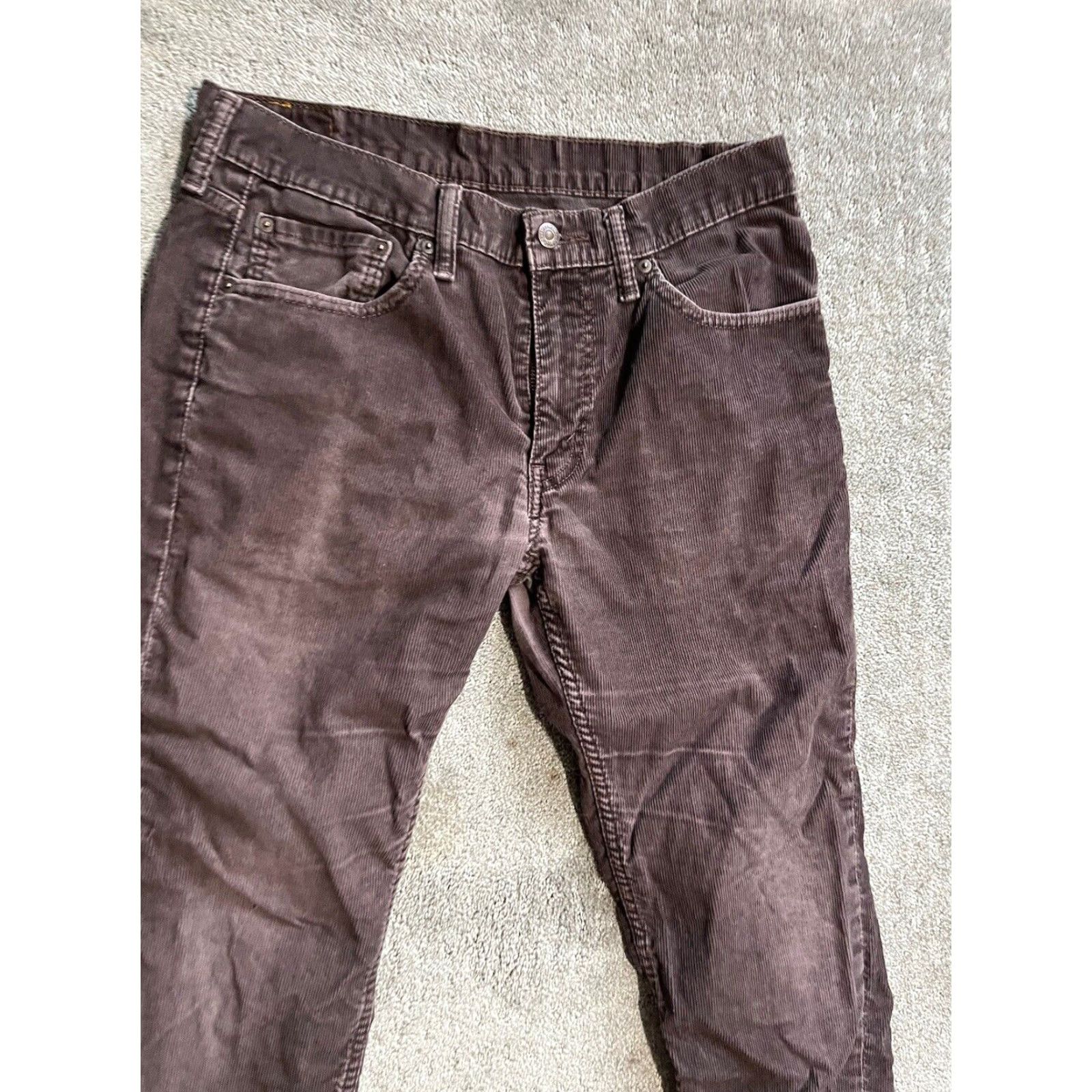 Levi's Levi's 511 Pants Slim Regular Chino Corduroy Brown Mens 32x30 Size US 32 / EU 48 - 4 Thumbnail