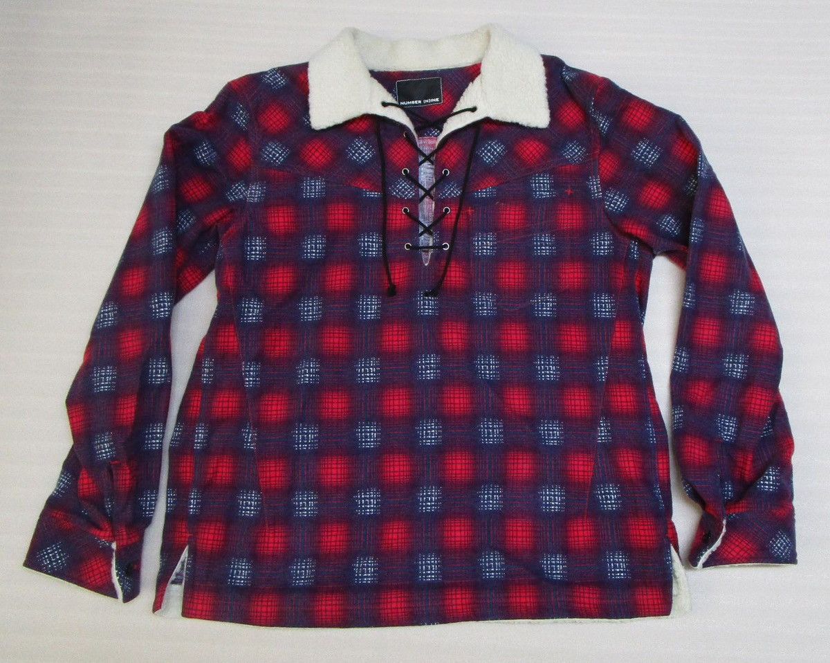 Number (N)ine Shearling Flannel Jacket Size US XL / EU 56 / 4 - 1 Thumbnail