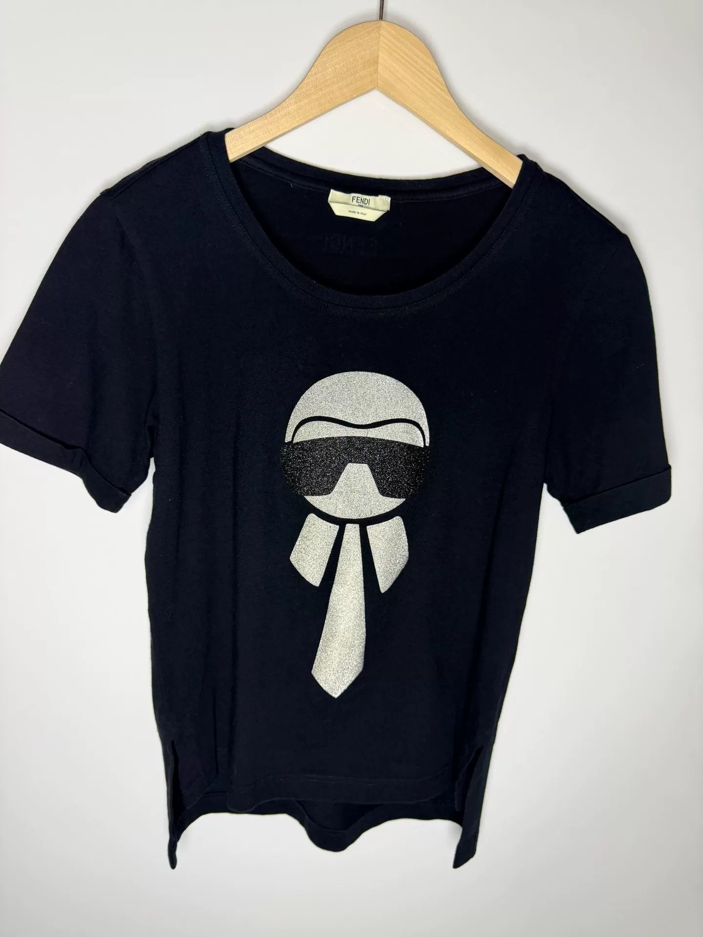 Fendi Fendi Cotton Printed Black T-Shirt XS Women Size XS / US 0-2 / IT 36-38 - 1 Thumbnail